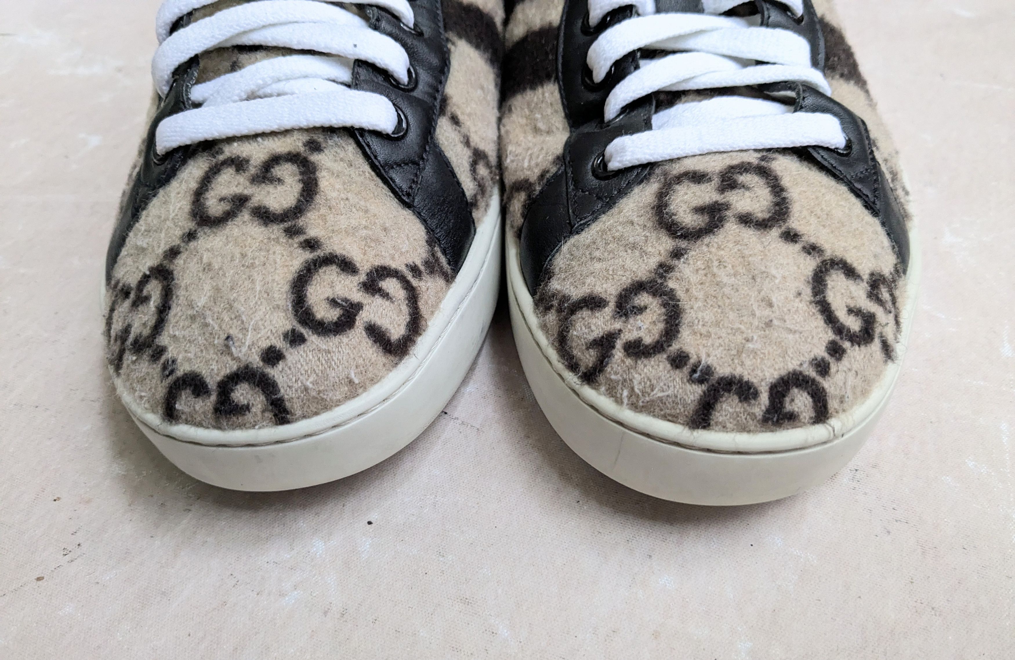 Gucci Gucci Ace Sneakers Monogram 11 Wool Logo GG Low Size US 11 / EU 44 - 4 Thumbnail