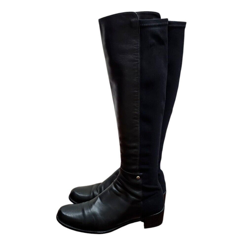 Stuart Weitzman STUART WEITZMAN Leather Knee High Black Riding Boots Size 8 Size US 8 / IT 38 - 7 Thumbnail