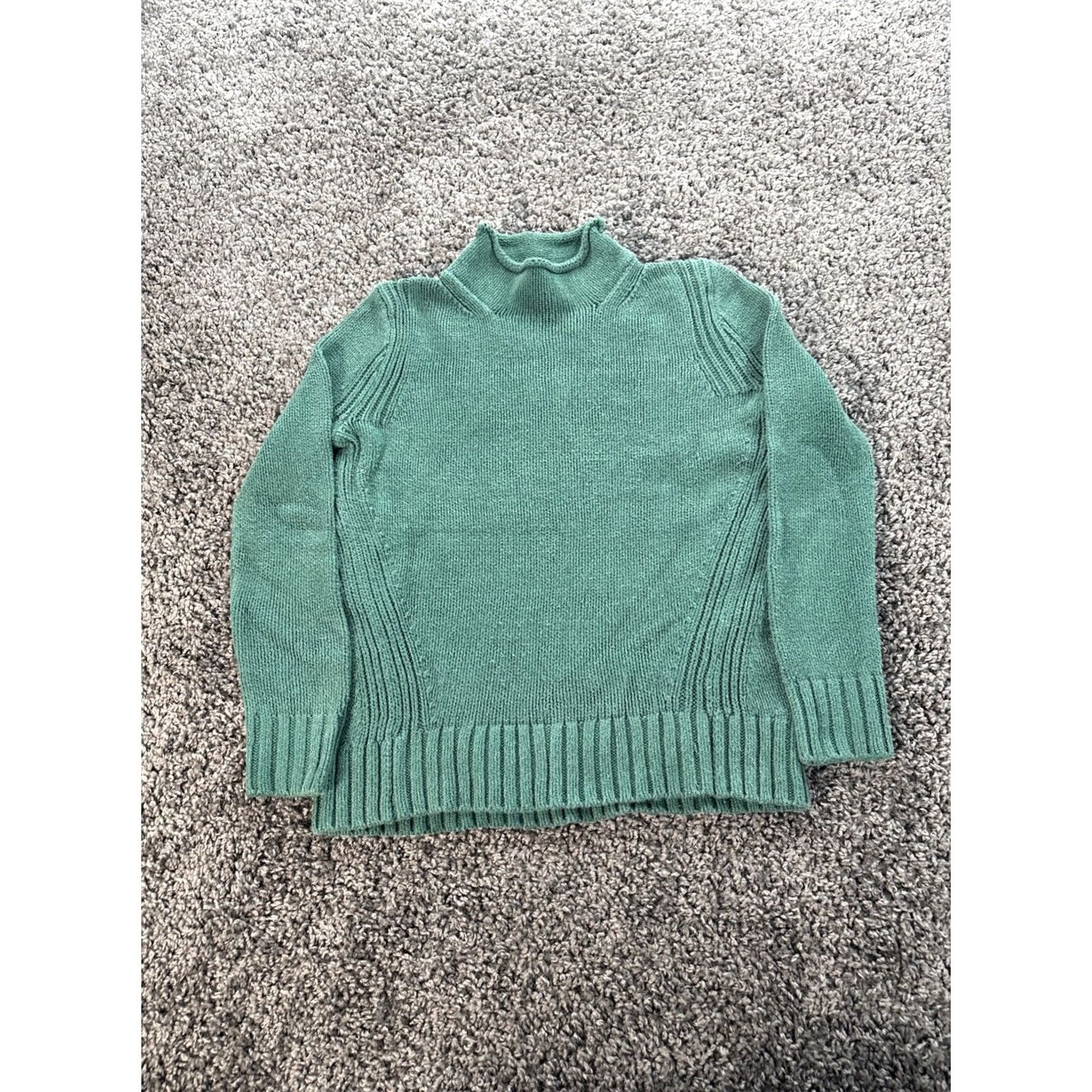 J.Crew VINTAGE J.CREW Sweater Shirt Womens XS Green Mock Neck Fisherman Preppy Oarsman Size XS / US 0-2 / IT 36-38 - 2 Thumbnail
