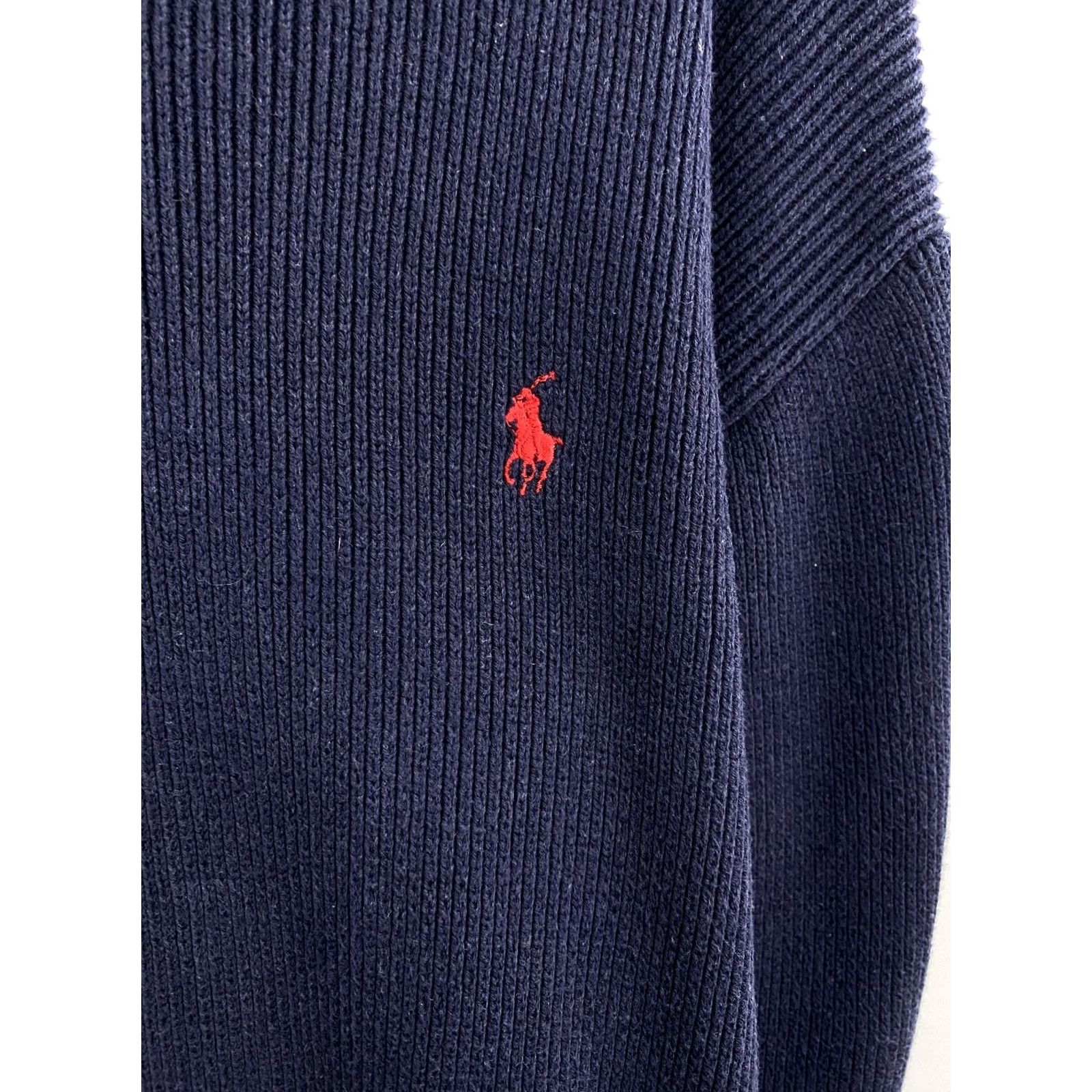 Polo Ralph Lauren VINTAGE Ralph Lauren Knitted Sweater Polo Ralph Lauren Shirt Men M Dark Blue 90s Vintage 90s Pullover Knit Size US M / EU 48-50 / 2 - 4 Thumbnail