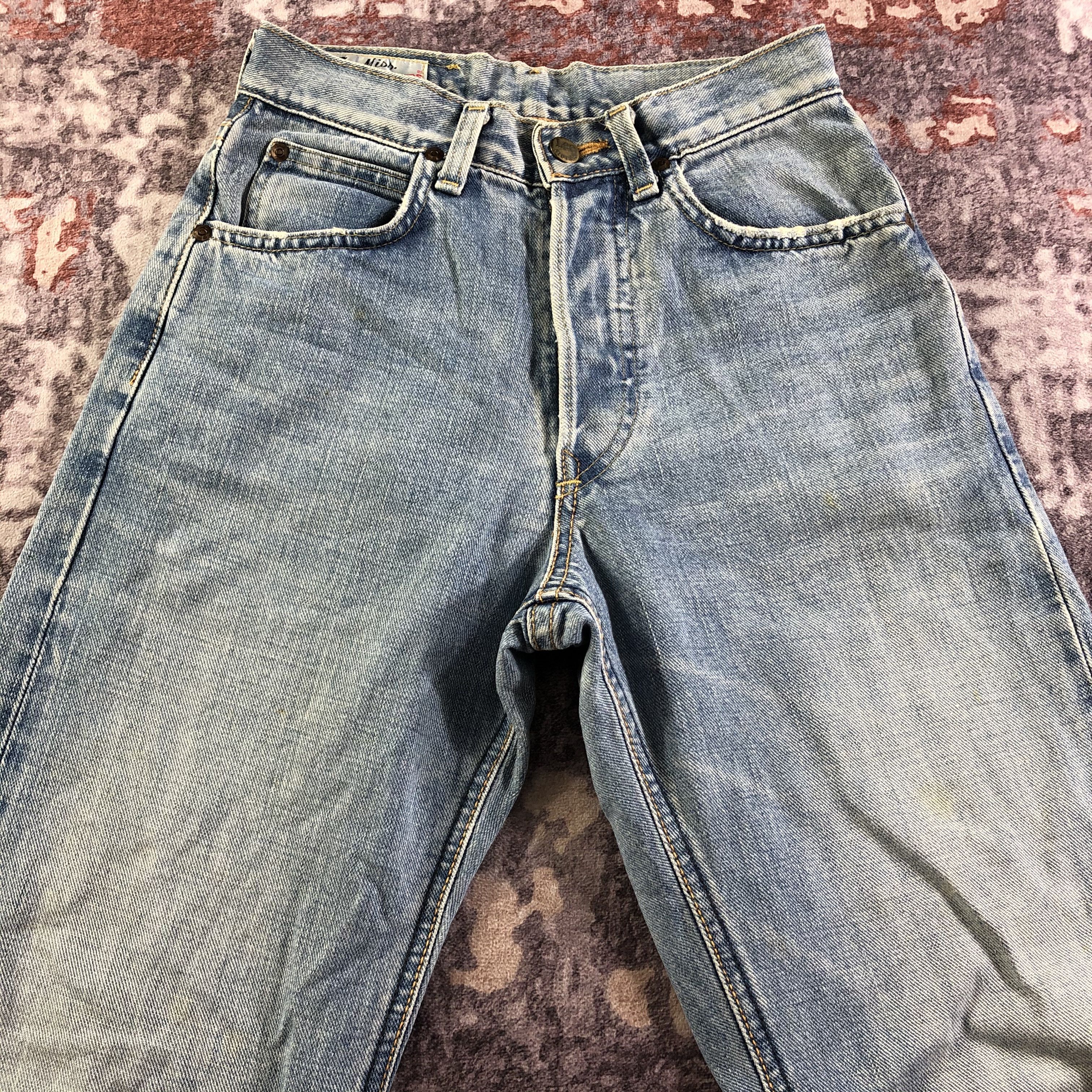 Lee × Vintage Vintage 90s High Waist Miss Lee Selvedge Jeans-JM3635 Size 26" / US 2 / IT 38 - 3 Thumbnail