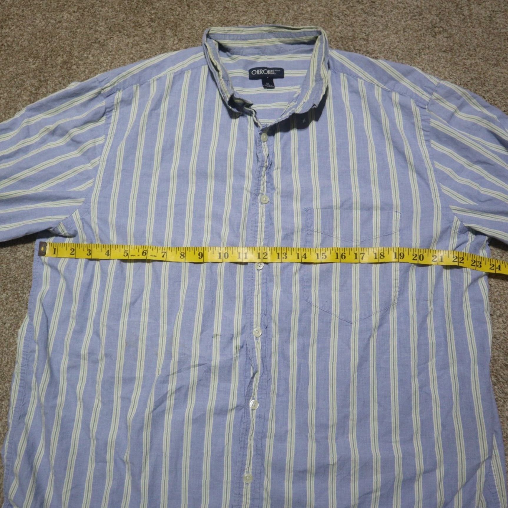 Cherokee VINTAGE Cherokee Blue Striped Button-Up Shirt Long Sleeve Casual Men's XL Size US XL / EU 56 / 4 - 4 Thumbnail