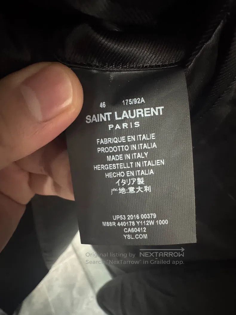 Saint Laurent Paris Saint Laurent Paris Double Breasted Gold Button Wool Coat Size US L / EU 52-54 / 3 - 5 Thumbnail