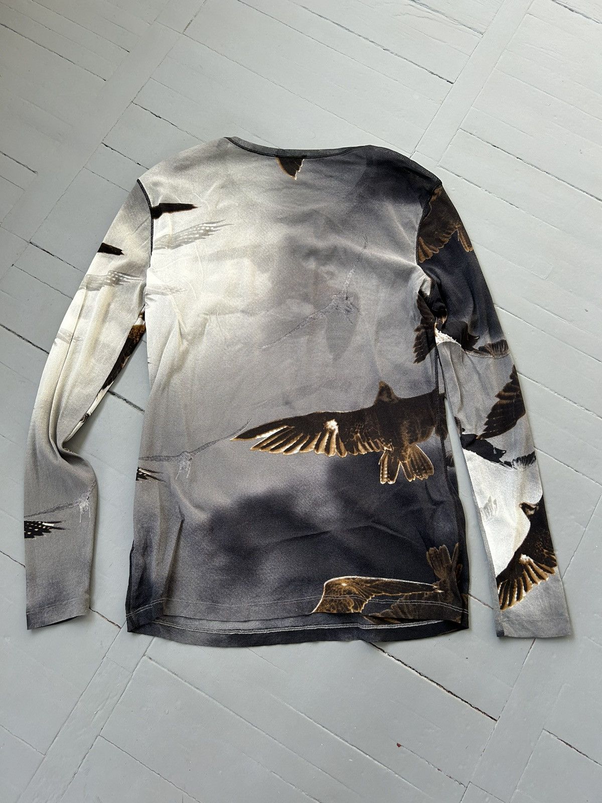 Japanese Brand Mesh long sleeve shirt with eagles Size M / US 6-8 / IT 42-44 - 5 Thumbnail