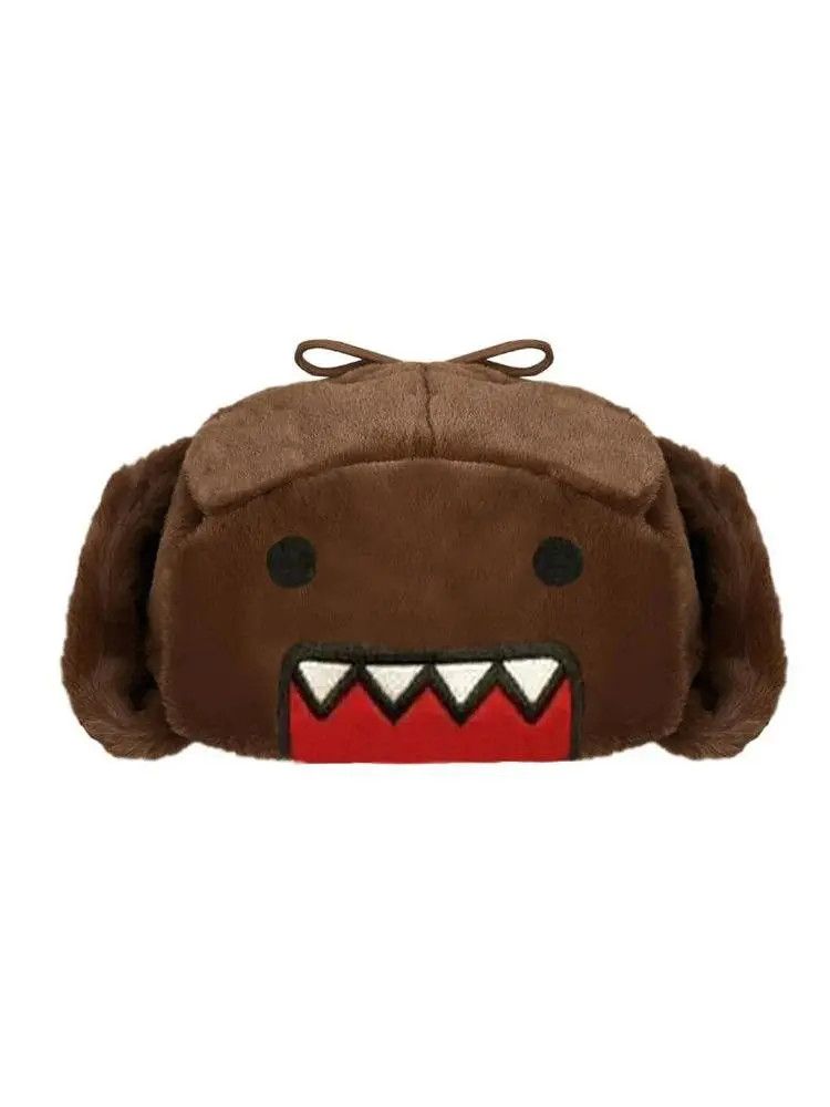 Japanese Brand × Vintage Y2K Anime Cartoon Domo Kun Hat Ushanka Hat Cute Winter Hat Size ONE SIZE - 3 Thumbnail