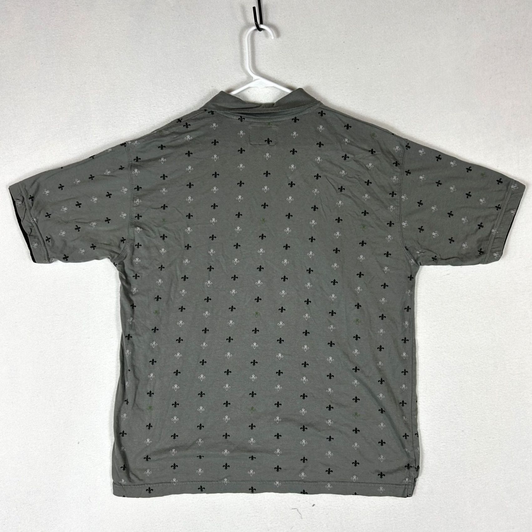 Point Zero Point Zero Polo Shirt Men's XL Gray Fleur De Lis Graphic Shirt Size US XL / EU 56 / 4 - 5 Thumbnail