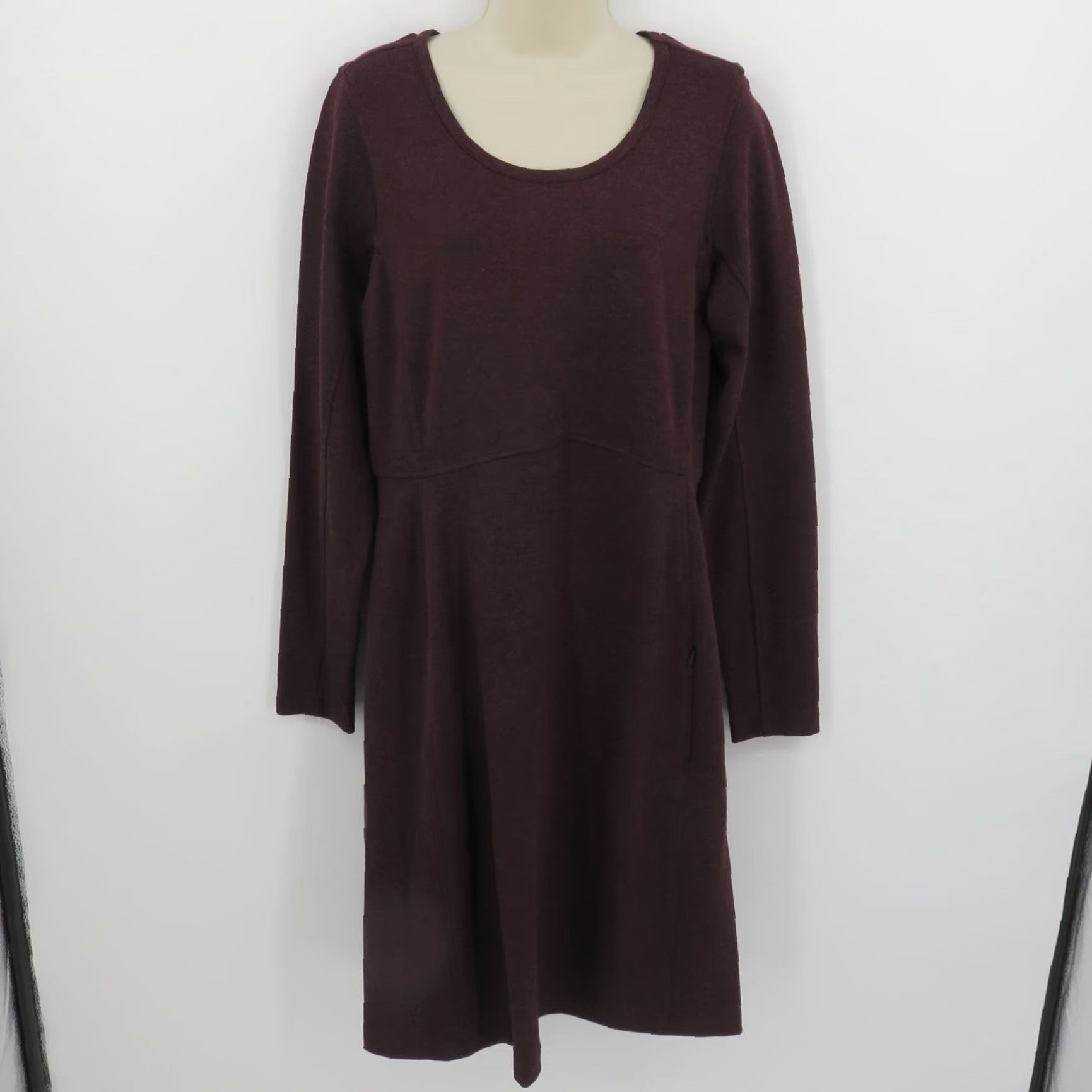 Duluth Trading Company Duluth Trading Co Women M Wearwithall Ponte Knit Dress Dark Purple Red NEW Size M / US 6-8 / IT 42-44 - 8 Thumbnail