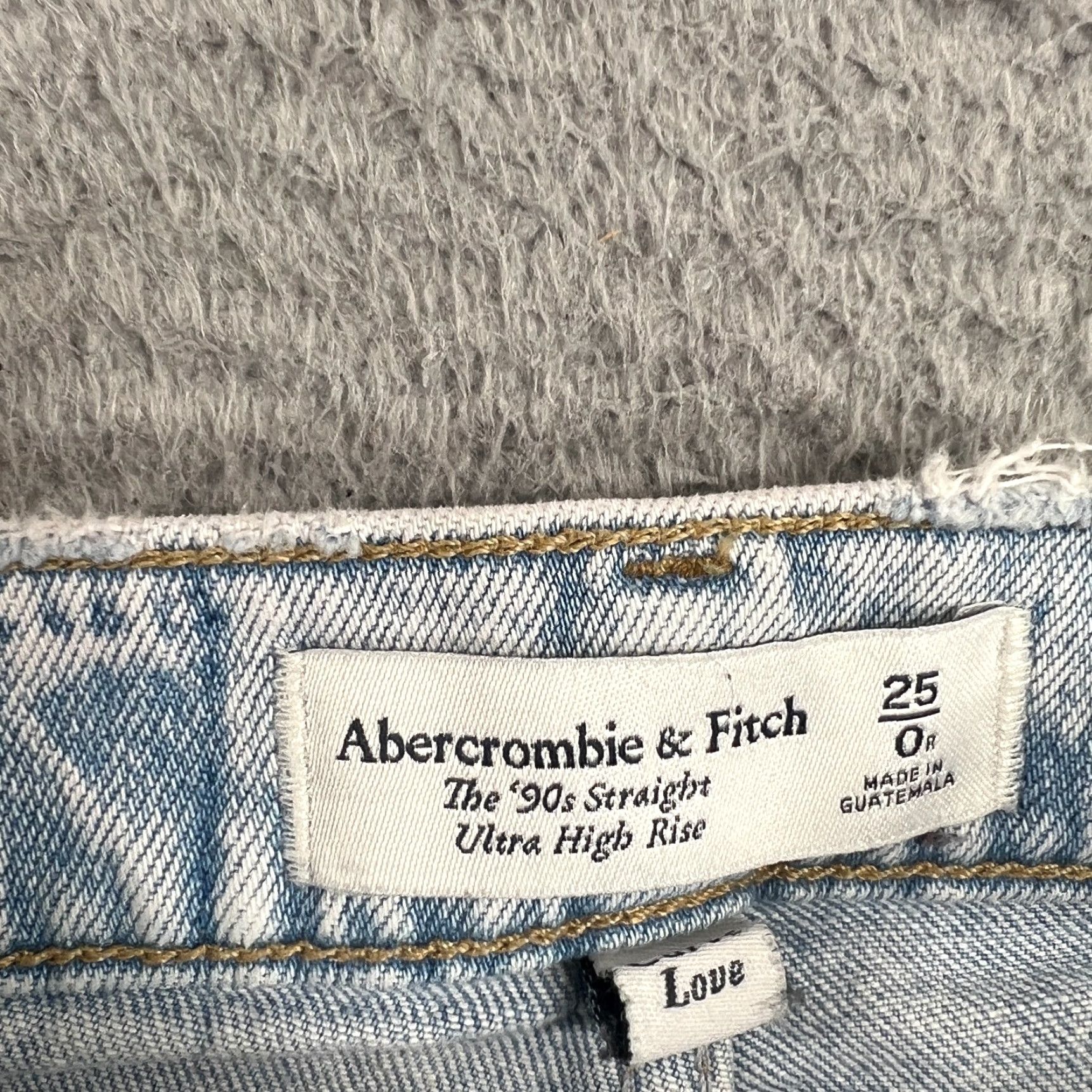 Abercrombie & Fitch Abercrombie & Fitch Jeans Women 0 25 Blue 90s Straight High Rise Denim Vintage No 5-Pocket Womens Wide Range of Seasons Size 25" / US 0 / IT 36 - 6 Thumbnail