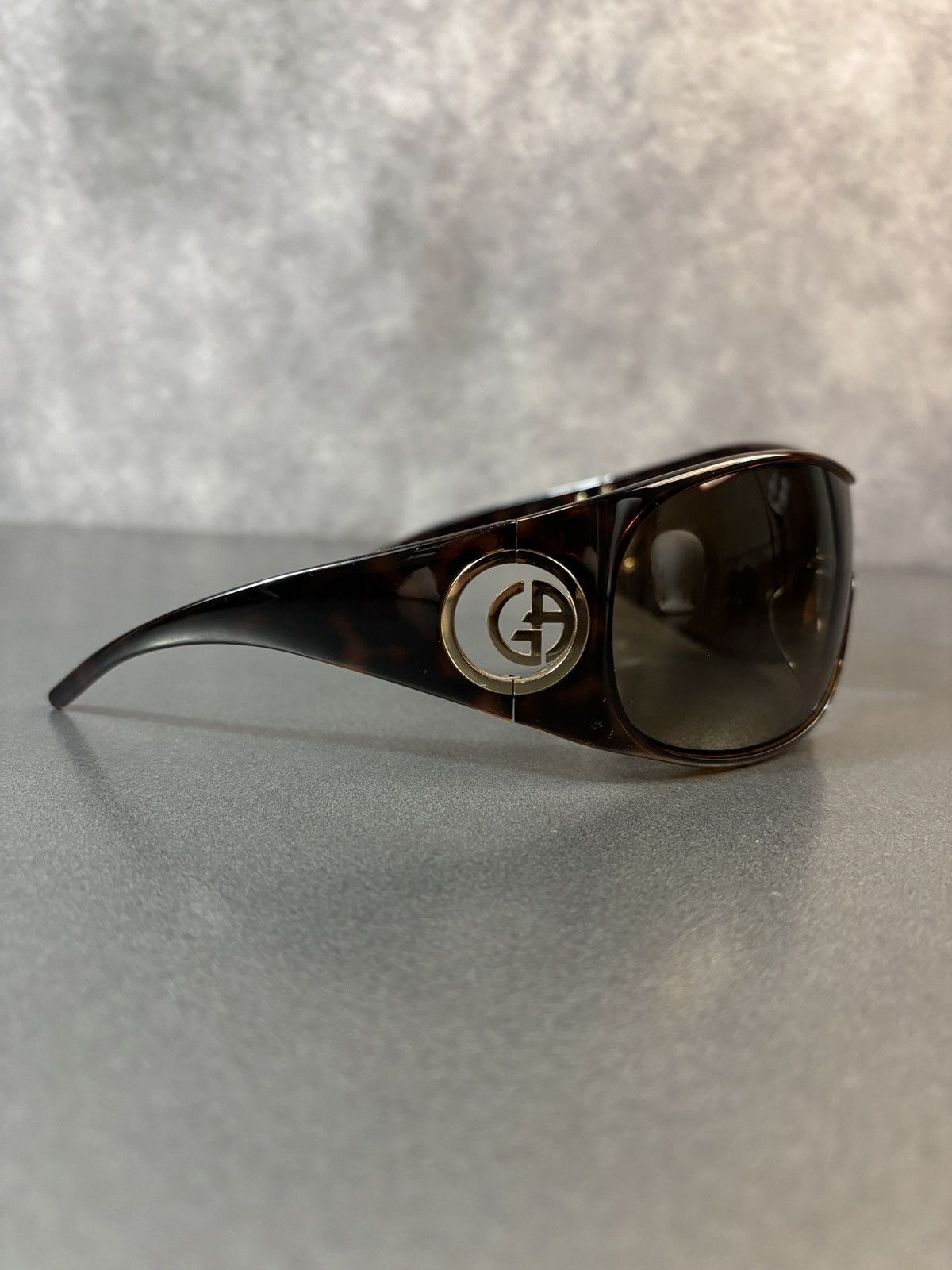 Giorgio Armani × Vintage 2000s Giorgio Armani Sunglasses GA 340/S Oversized Wrap Y2K Size ONE SIZE - 6 Thumbnail