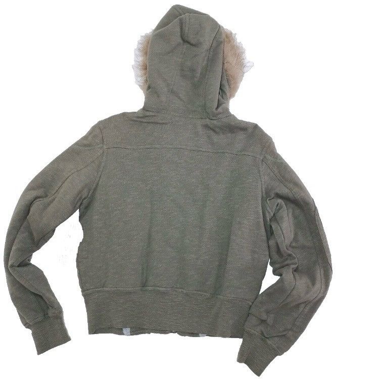 Hurley Hurley Hooded Faux Fur Trim Cargo Bomber Jacket Size M / US 6-8 / IT 42-44 - 5 Thumbnail