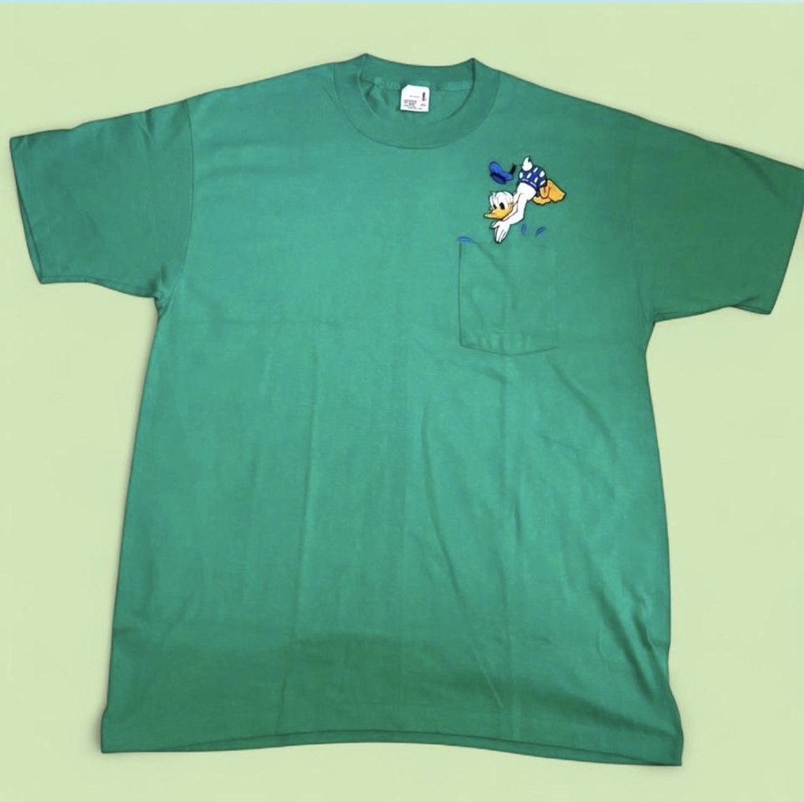 Disney Vintage Donald Duck Embroidered Pocket Tee Size US XL / EU 56 / 4 - 2 Thumbnail