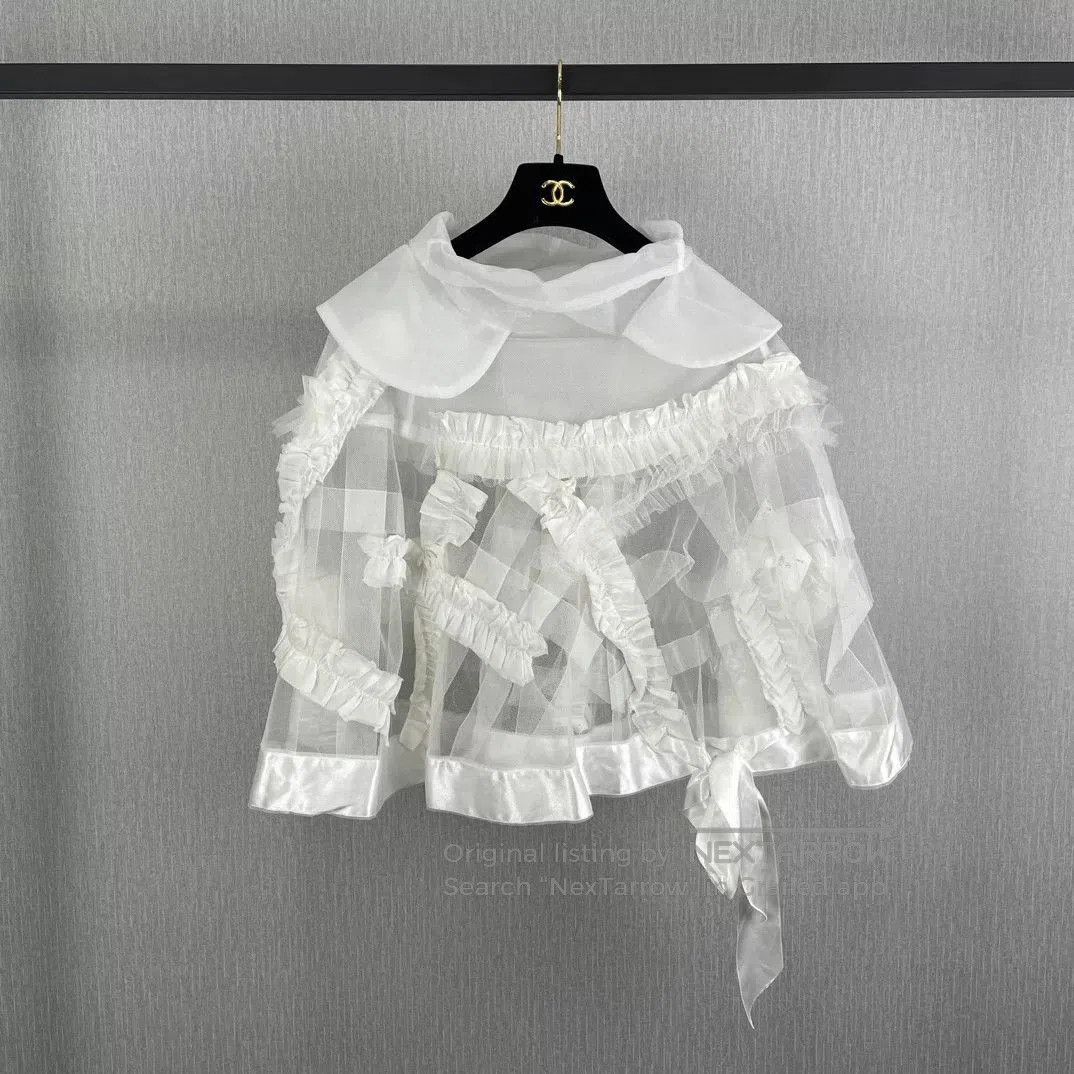 Comme des Garcons COMME des garcons White Lace Cape Coat. Size US M / EU 48-50 / 2 - 2 Thumbnail