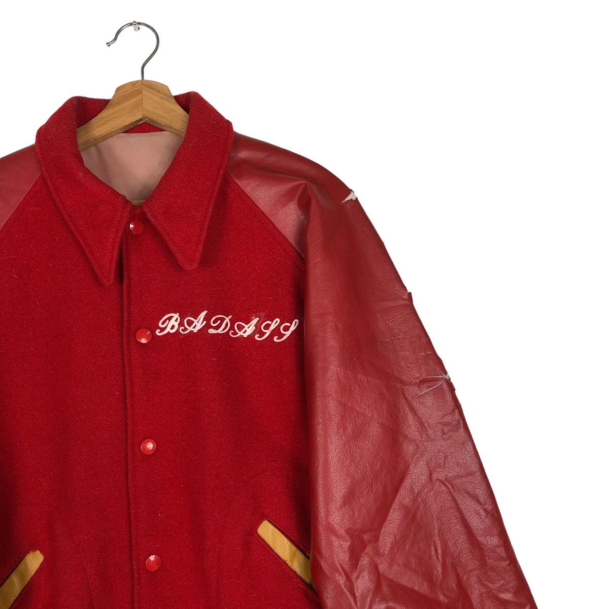 Japanese Brand 🔥VTG LEATHER VARSITY JACKET MILITARY TOYO ENTERPRISE Size US M / EU 48-50 / 2 - 6 Thumbnail