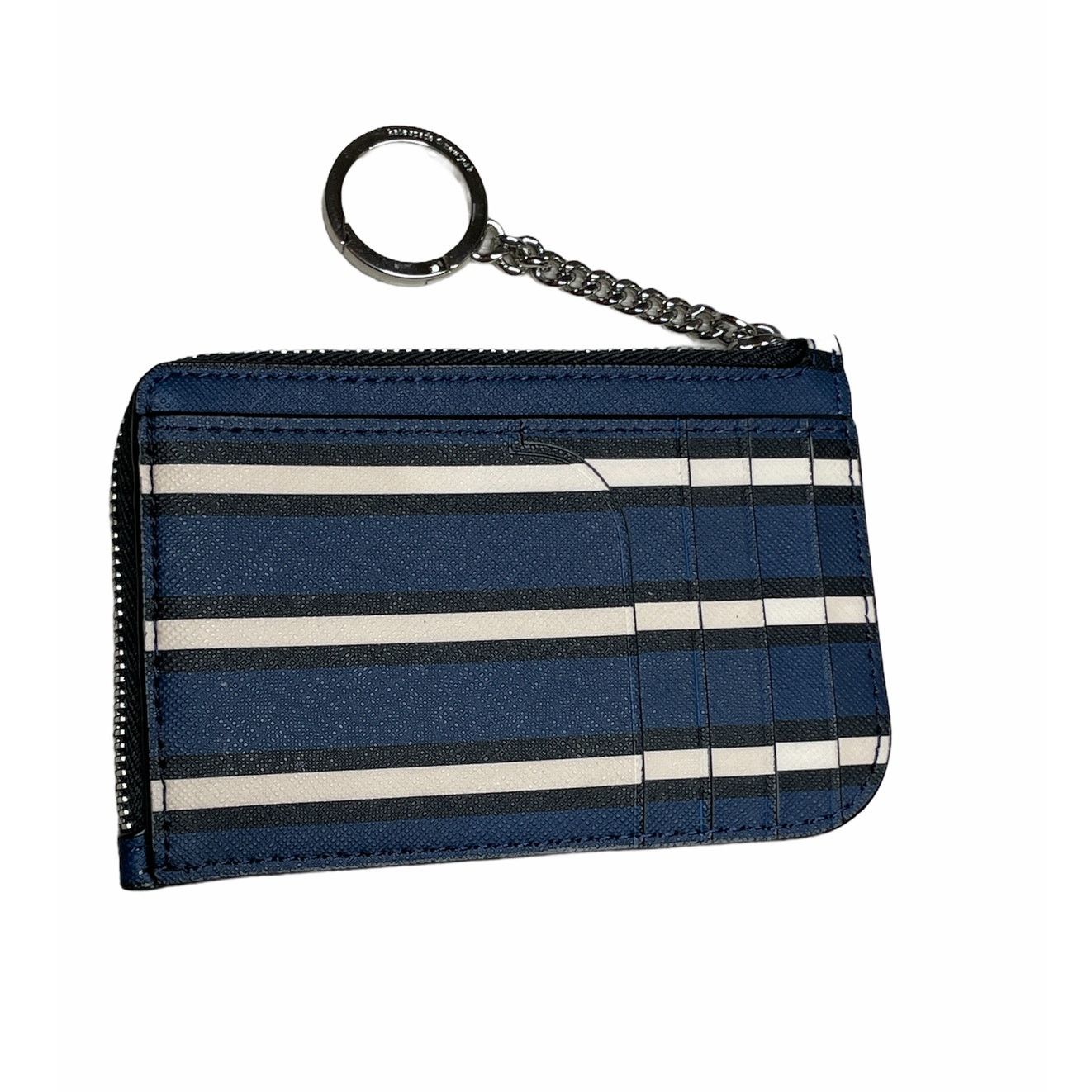 Kate Spade Kate Spade Medium L-Zip Card Holder Blue Stripes Wallet Size ONE SIZE - 2 Thumbnail