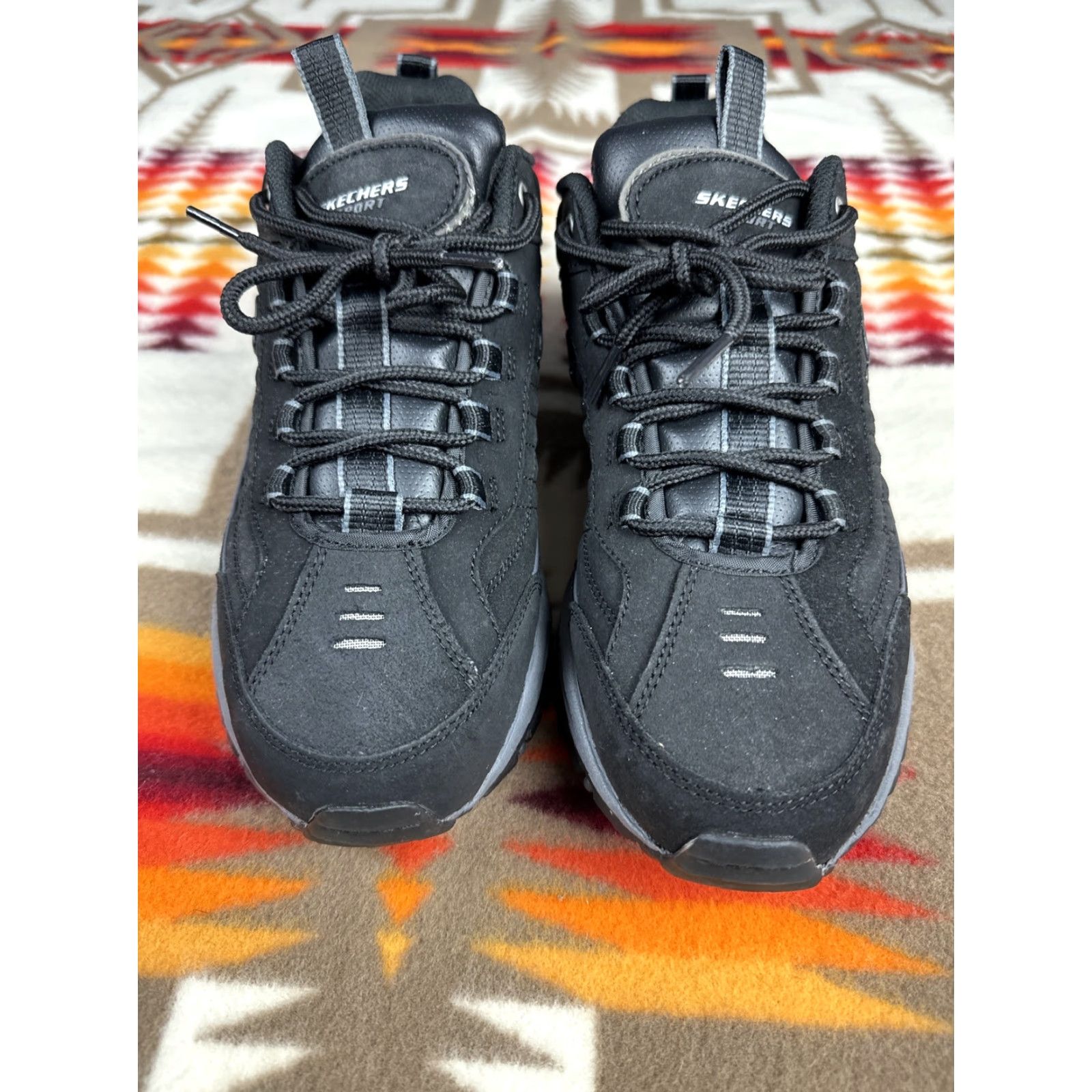 SKECHERS SKECHERS Energy Afterburn Lace-Up Sneaker Mens Sz 10 Black White Boxer Shoes? Size US 10 / EU 43 - 4 Thumbnail