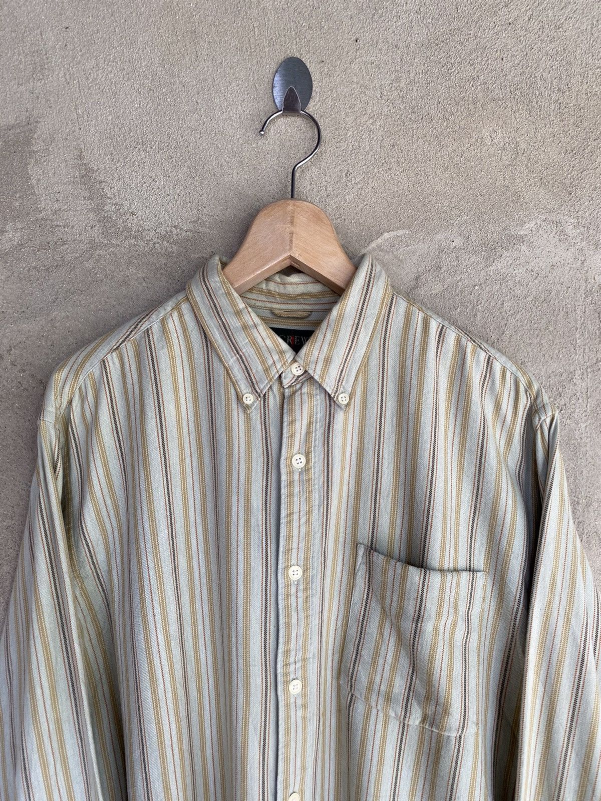J.Crew Vintage J.Crew Stripe Design Flannel Shirt Button Up Size US L / EU 52-54 / 3 - 3 Thumbnail