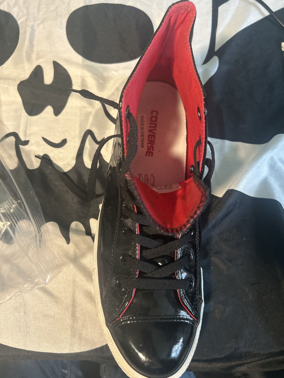 Converse × Japanese Brand Patent leather “fight club” converse Size US 10 / EU 43 - 6 Thumbnail