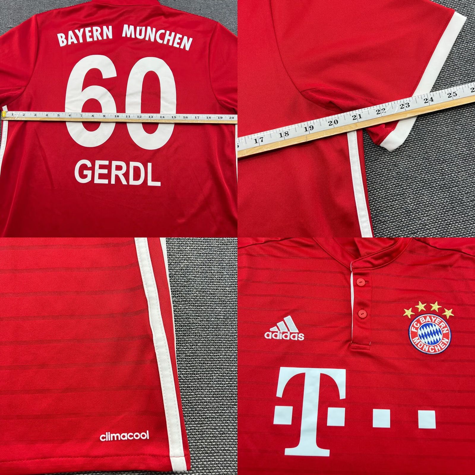 Adidas Adidas Bayern Munich 2016 2017 Home Football Shirt Jersey Mens Large Red Size US L / EU 52-54 / 3 - 8 Thumbnail