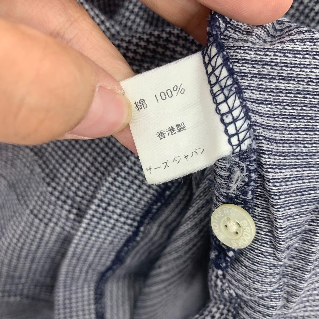Brooks Brothers Vintage BROOKS BROTHERS Houndstooth Polo Tee Shirt Size US L / EU 52-54 / 3 - 6 Thumbnail