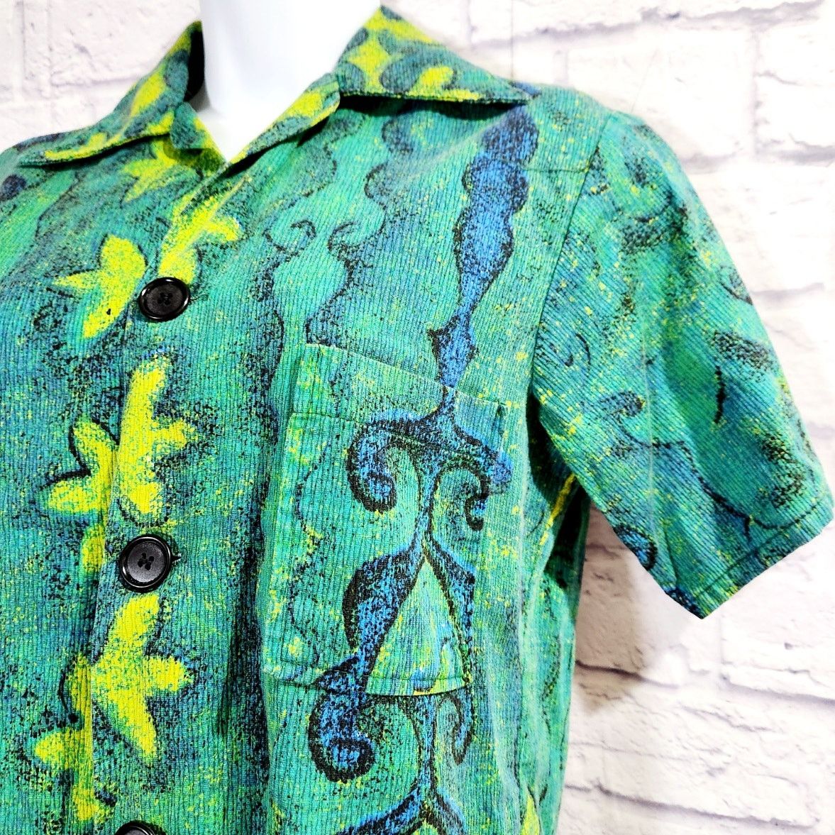 Other Vintage Sea Island Swimwear Barkcloth Button Up Top Small Size US S / EU 44-46 / 1 - 2 Thumbnail