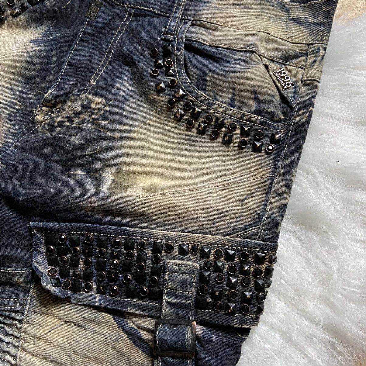 If Six Was Nine 📌Crazy Cipo & Baxx Vintage Avant Garde Acid Wash Jeans Size US 30 / EU 46 - 4 Thumbnail