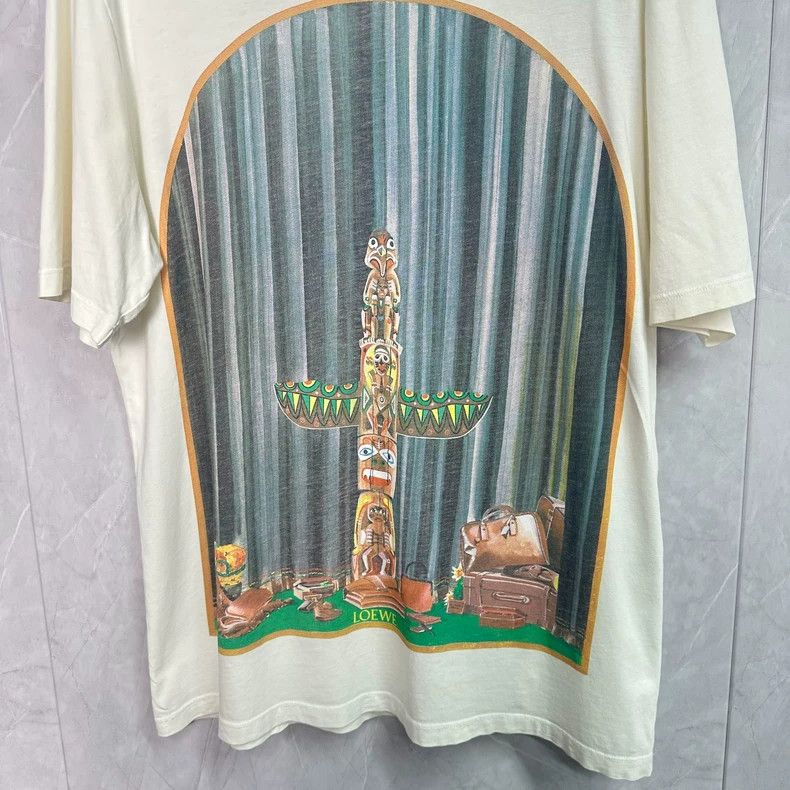 Loewe LOEWE Indian pattern printed short sleeve T-shirt Size L / US 10 / IT 46 - 2 Thumbnail