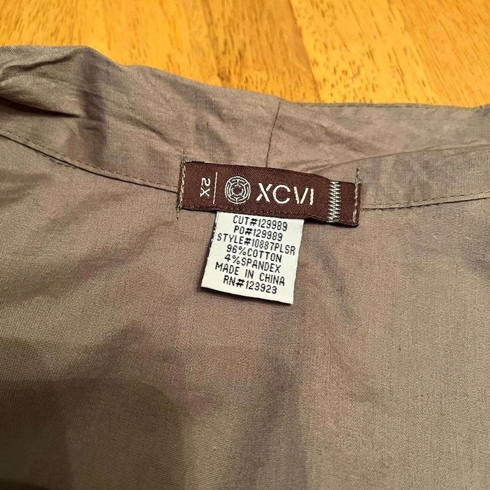 The Unbranded Brand XCVI jacket with mesh overlay on front & collar, size 2X Size XXL / US 16-18 / IT 52-54 - 5 Thumbnail