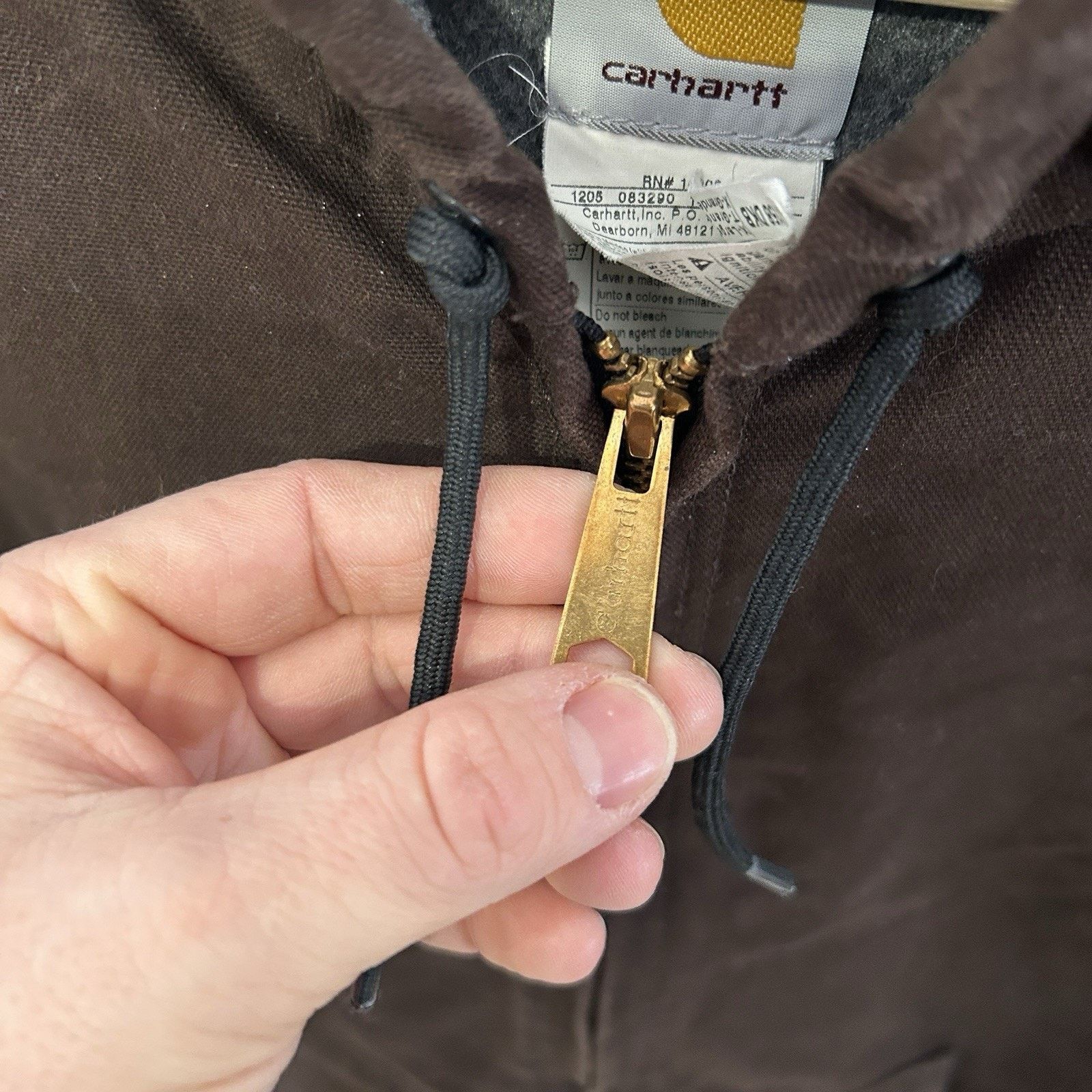 Carhartt Vintage Carhartt Fleece-Lined Hooded Jacket “Dark Brown” Size US XL / EU 56 / 4 - 12 Thumbnail