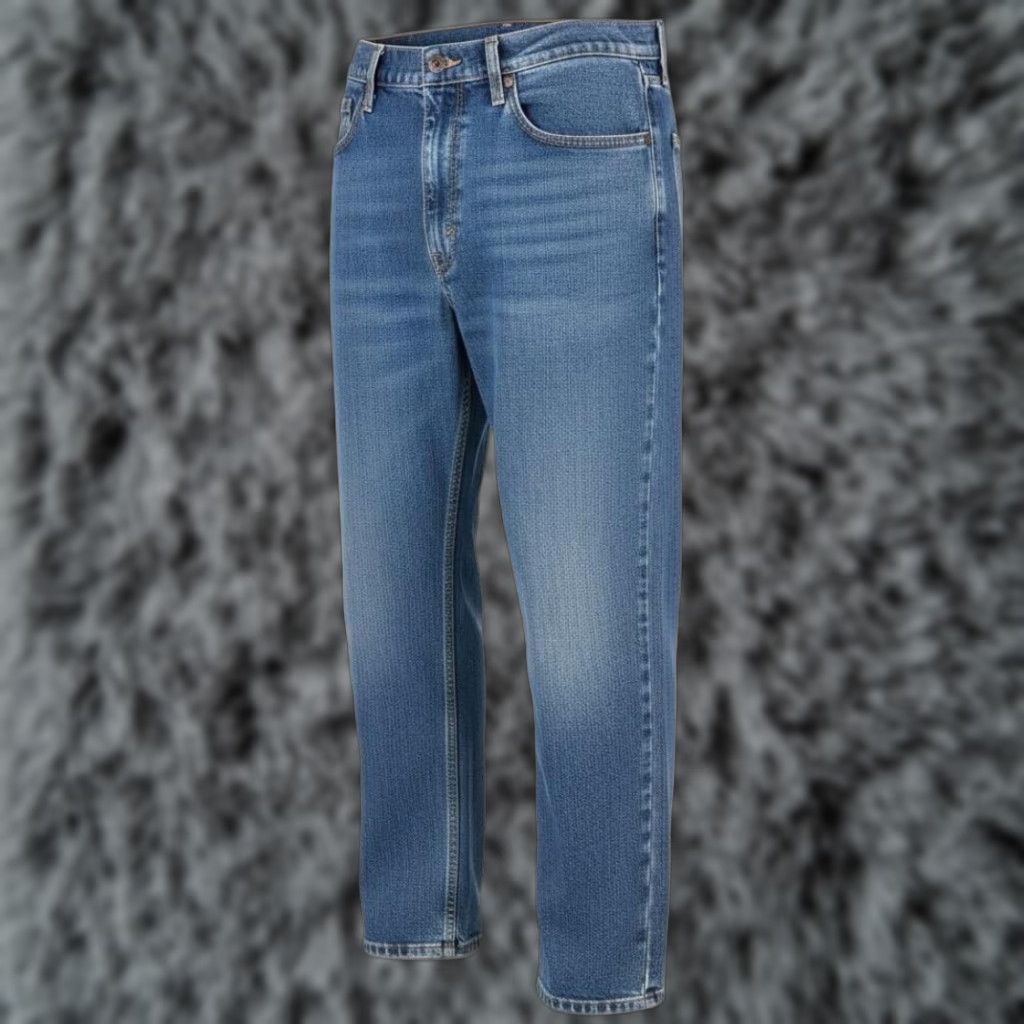 Levi's Levis 505 Jeans Mens 36x29 Blue Medium Wash Zip Fly Straight Stretch Denim Regular Fit 5-Pocket USA Logo Leather Patch Men’s Jeans Size US 36 / EU 52 - 1 Thumbnail