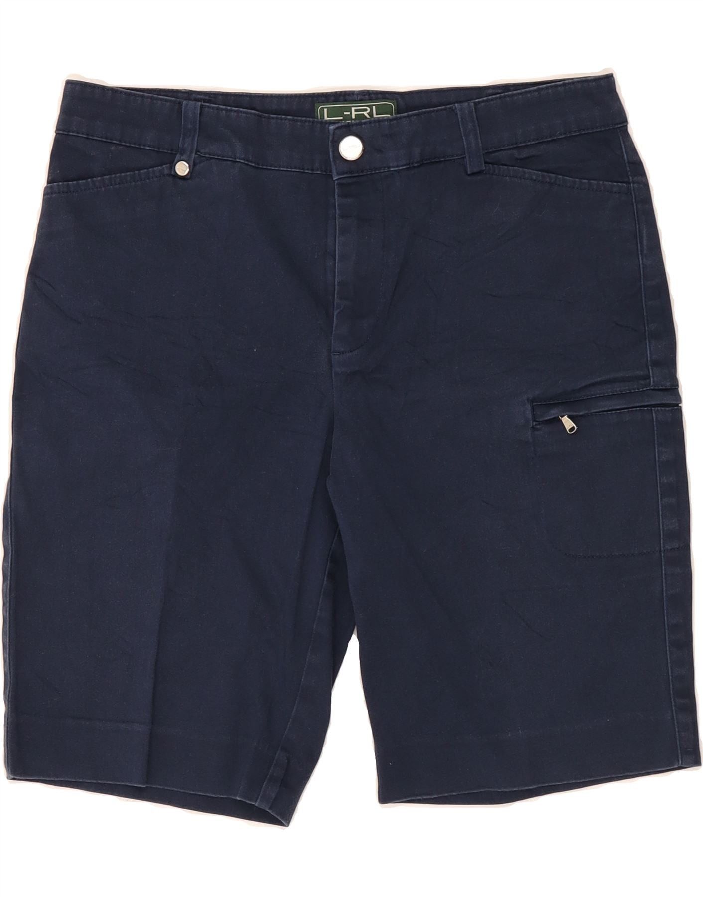 Ralph Lauren Womens Cargo Shorts US 6 Medium W30 Navy Blue Cotton Size 26" / US 2 / IT 38 - 1 Thumbnail