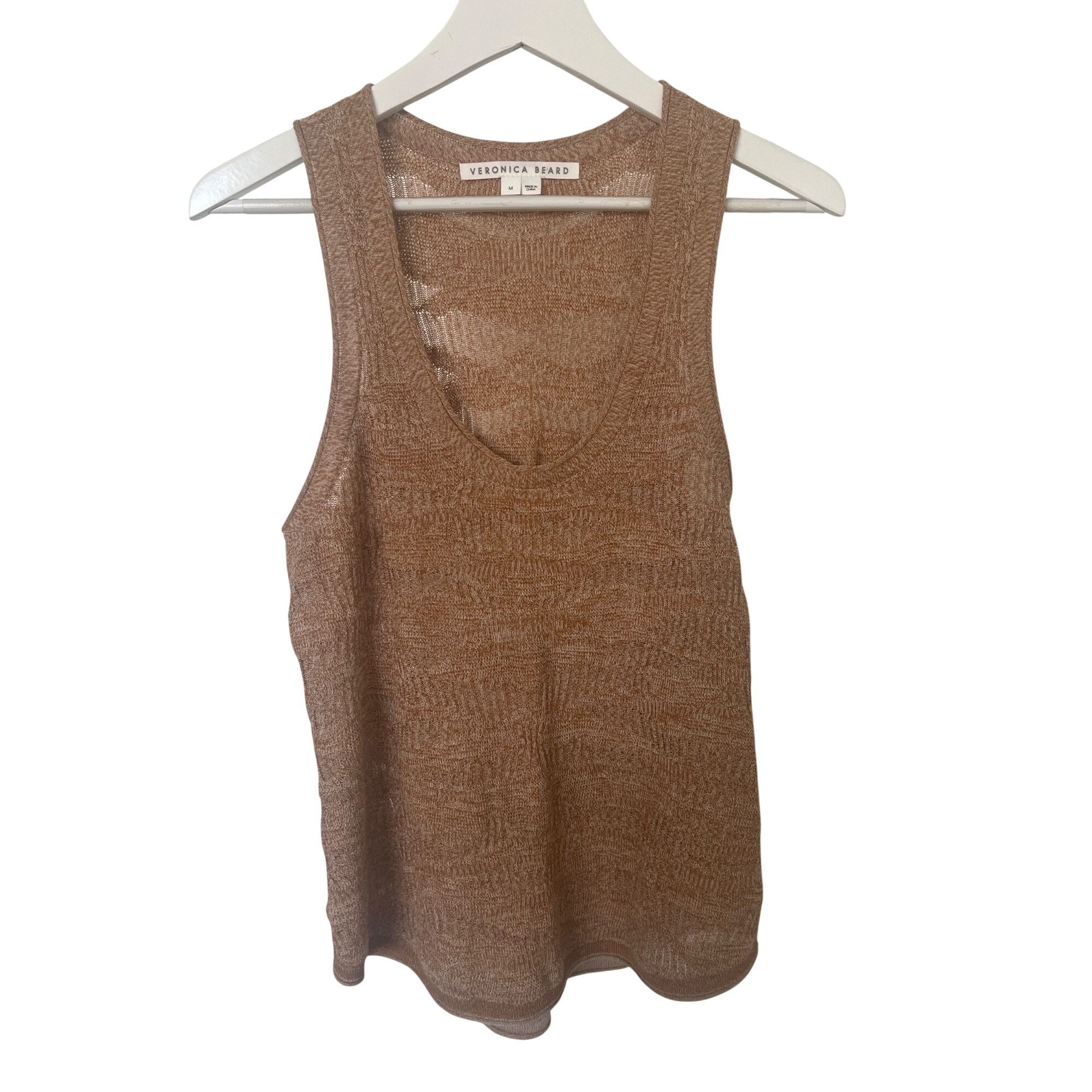 Veronica Beard Veronica Beard Katla Knit Tank Top In Gold-Tan Size M / US 6-8 / IT 42-44 - 4 Thumbnail