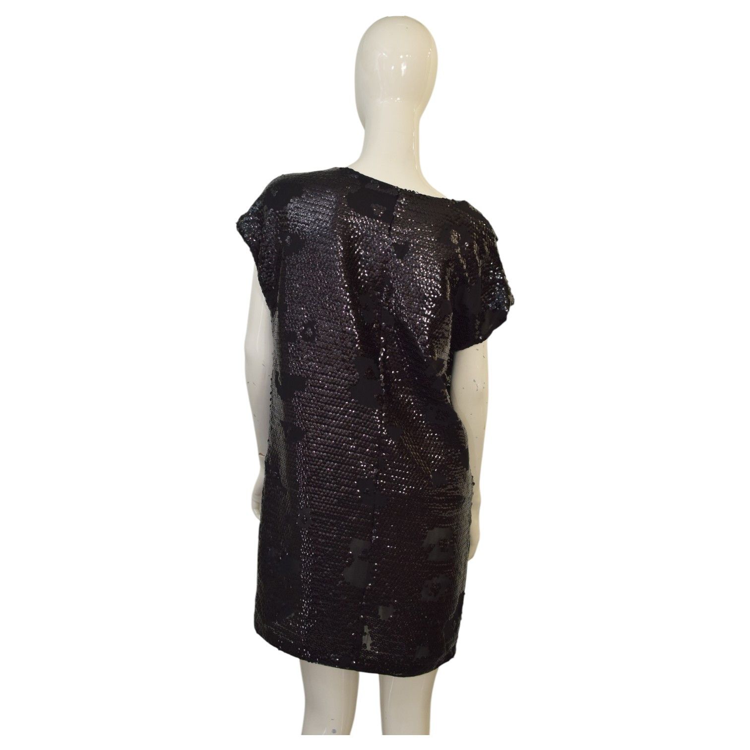See by Chloe See By Chloe Black Sequined Short Mini Length Dress size 42 Size M / US 6-8 / IT 42-44 - 2 Thumbnail