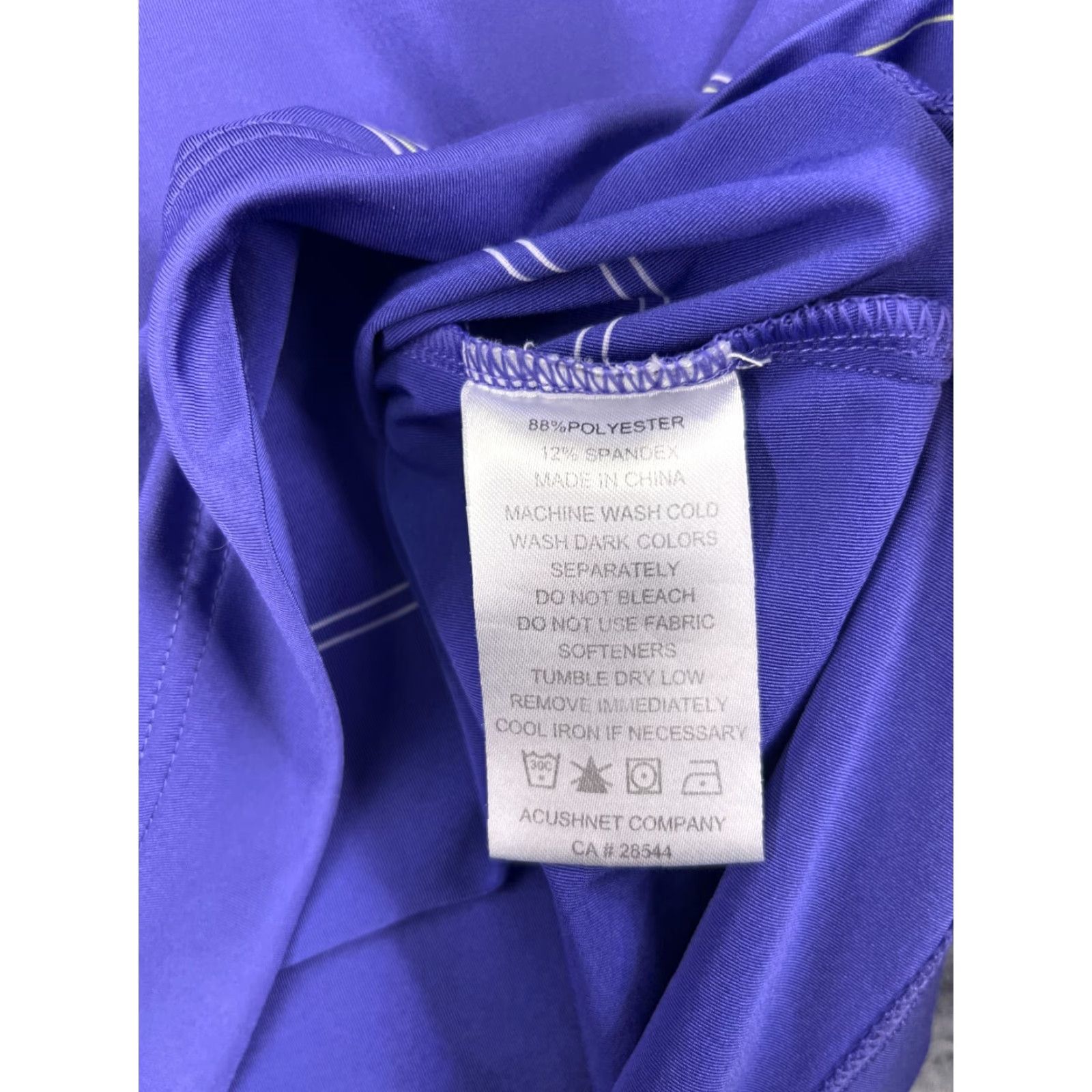 Footjoy FootJoy Polo Shirt Mens M Purple Striped 100% Polyester Regular Short Sleeve Golf Logo Size US M / EU 48-50 / 2 - 4 Thumbnail