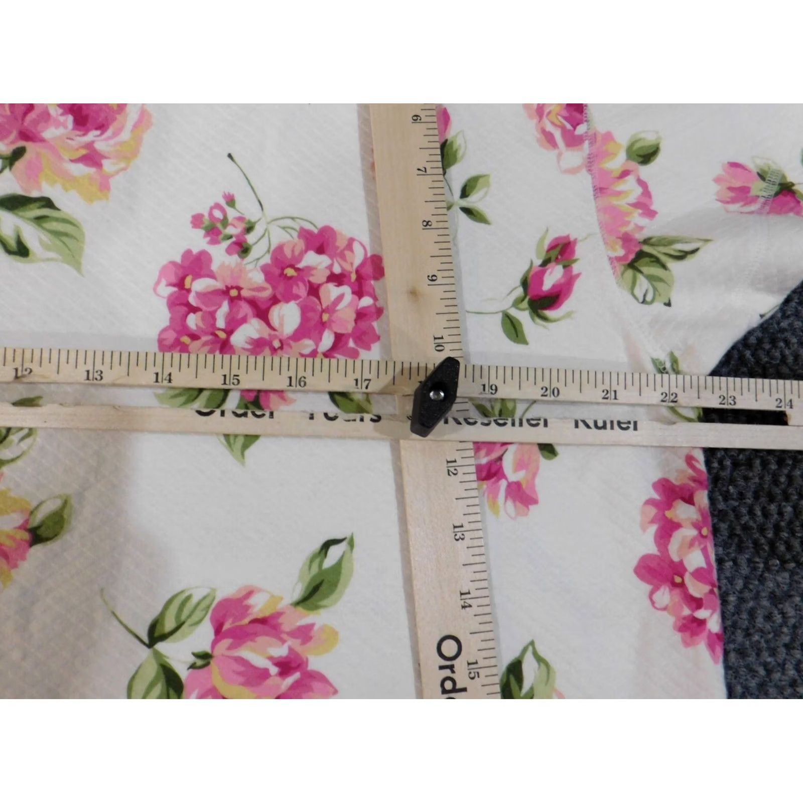 Jones New York Jones New York top Womens L Cotton Floral crew neck pullover Casual Pink / White Short Sleeve Non-Iron Regular Fit Size L / US 10 / IT 46 - 6 Thumbnail