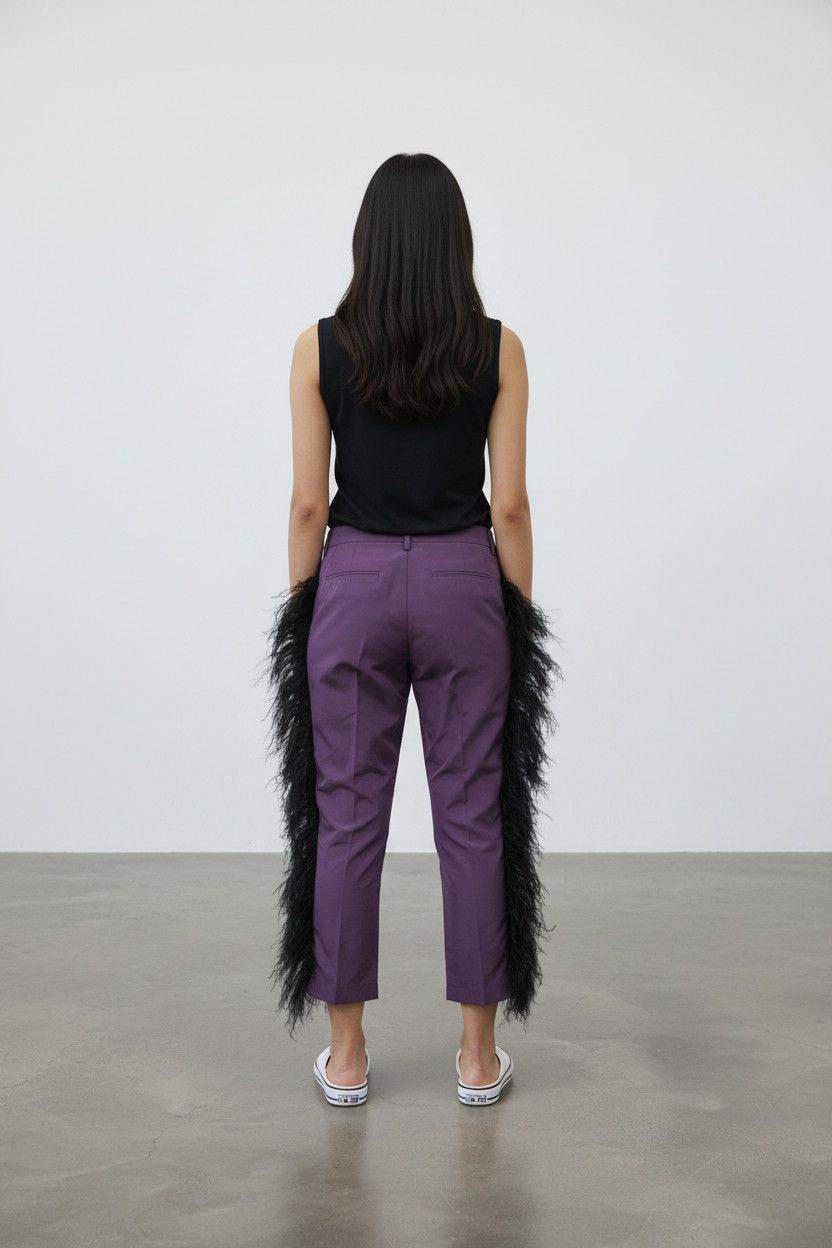 Other Purple pants with Real Mongolian fur Size US 32 / EU 48 - 4 Thumbnail