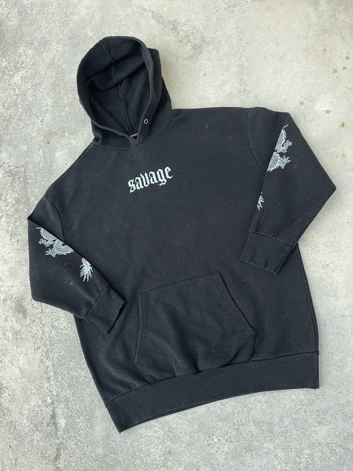JNCO × Stussy × Vintage Y2K Jnco Styled Embroidered Dragon Pullover Hoodie Size US L / EU 52-54 / 3 - 5 Thumbnail