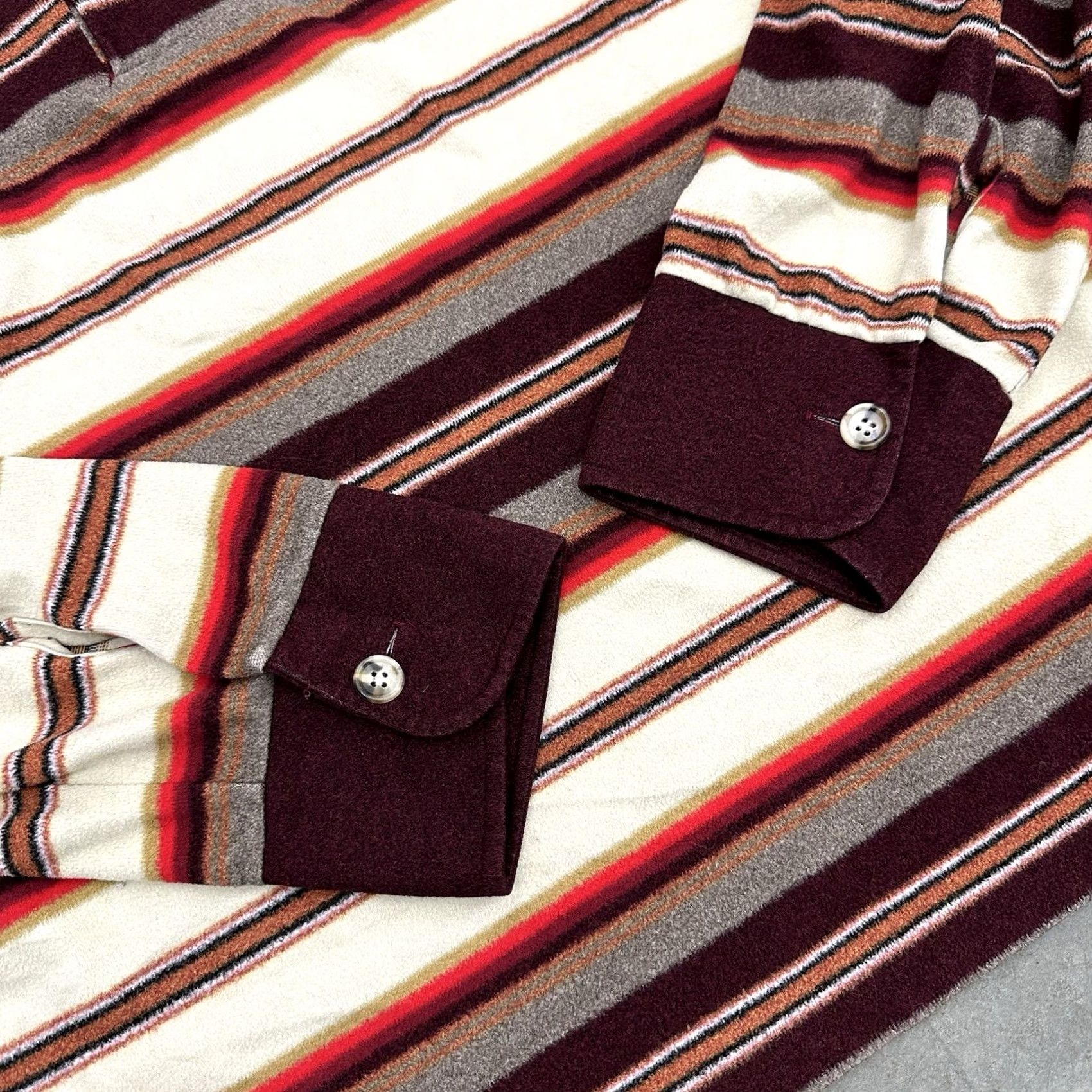 JCPenney VINTAGE JCPenney Polo Shirt Long Sleeve 70s Striped Acetate Polyester L Mens Rockabilly Casual Size US L / EU 52-54 / 3 - 4 Thumbnail