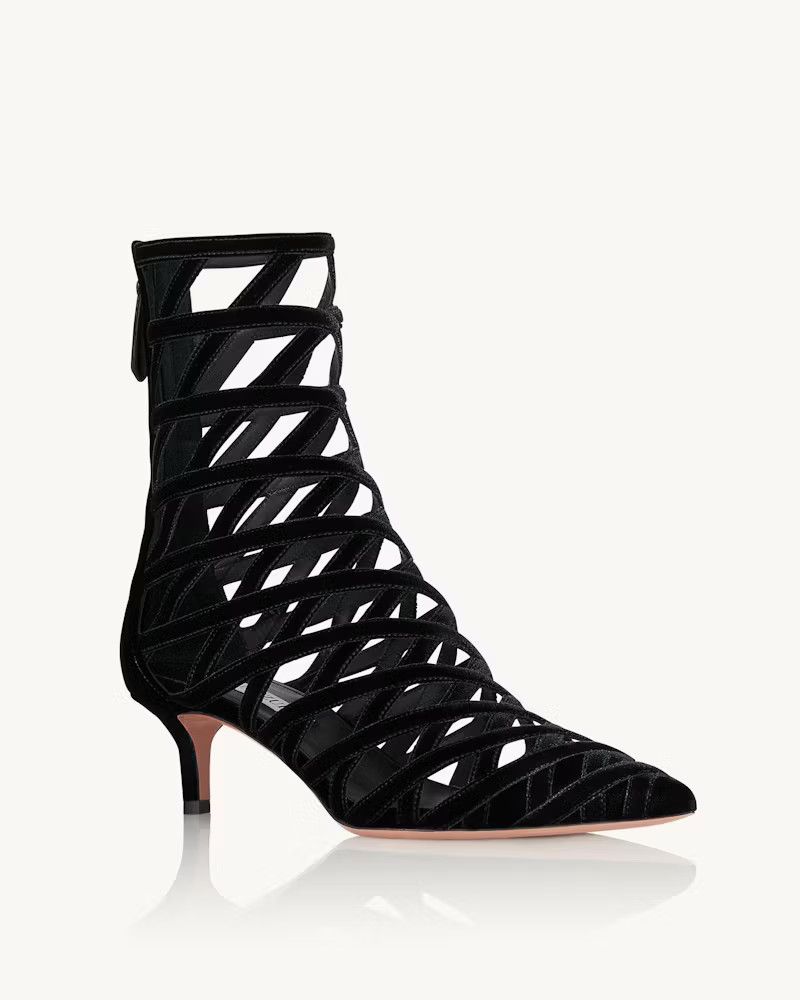 Aquazzura o1s22i1n0125 Romance Ankle Boots in Black Size US 8 / IT 38 - 2 Thumbnail