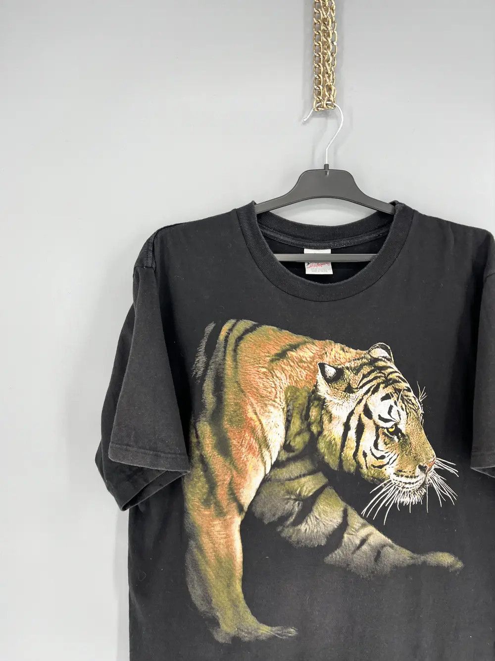 Vintage Vintage Y2K 90s Tiger Face Boxy Graphic Tee Size US XL / EU 56 / 4 - 3 Thumbnail