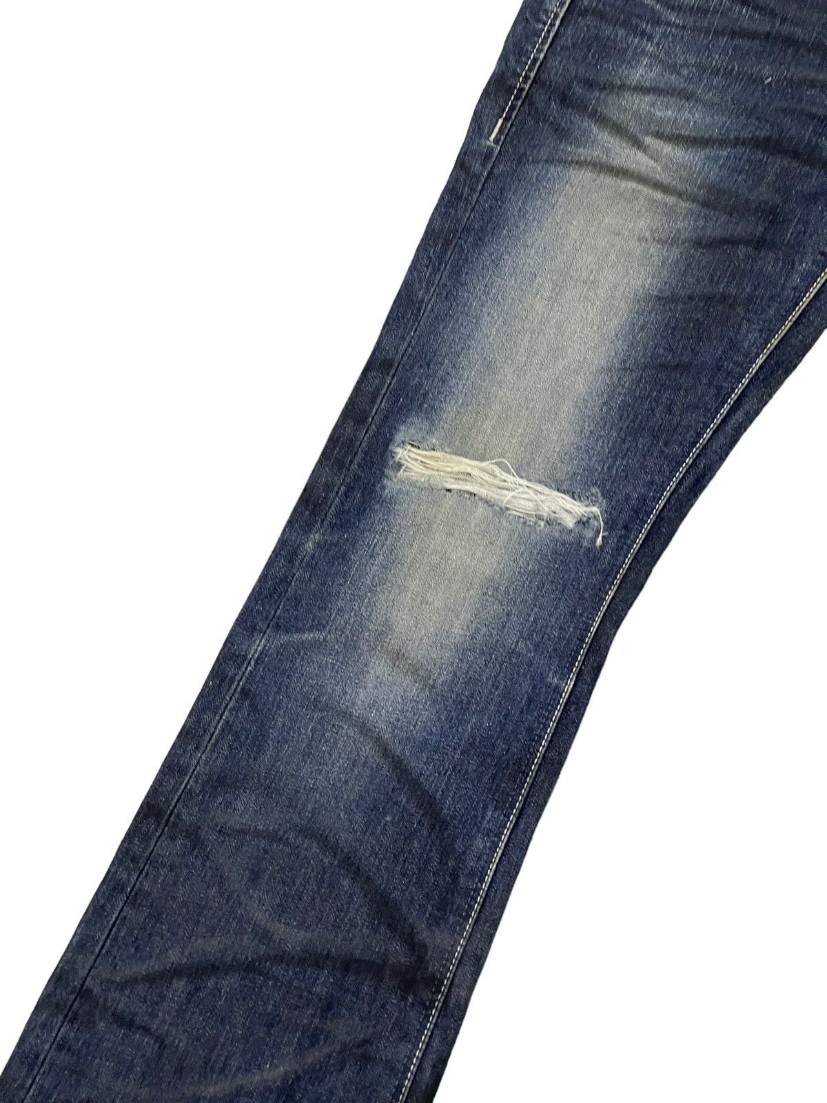 Japanese Brand Flare Jeans Murder License Distress Low Rise Honeycomb 7🟦3 Size US 30 / EU 46 - 6 Thumbnail