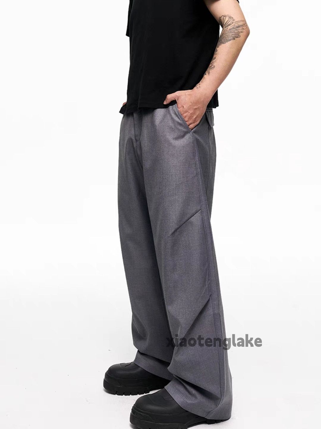 Designer Utility skate cleanfit yuppie loose baggy pleated pants Size US 30 / EU 46 - 5 Thumbnail