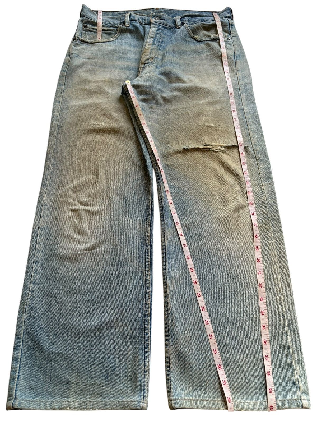 Levi's Vintage 90s Levis 534 Rusty Mud Wash Distressed Baggy Jeans Size US 34 / EU 50 - 13 Thumbnail
