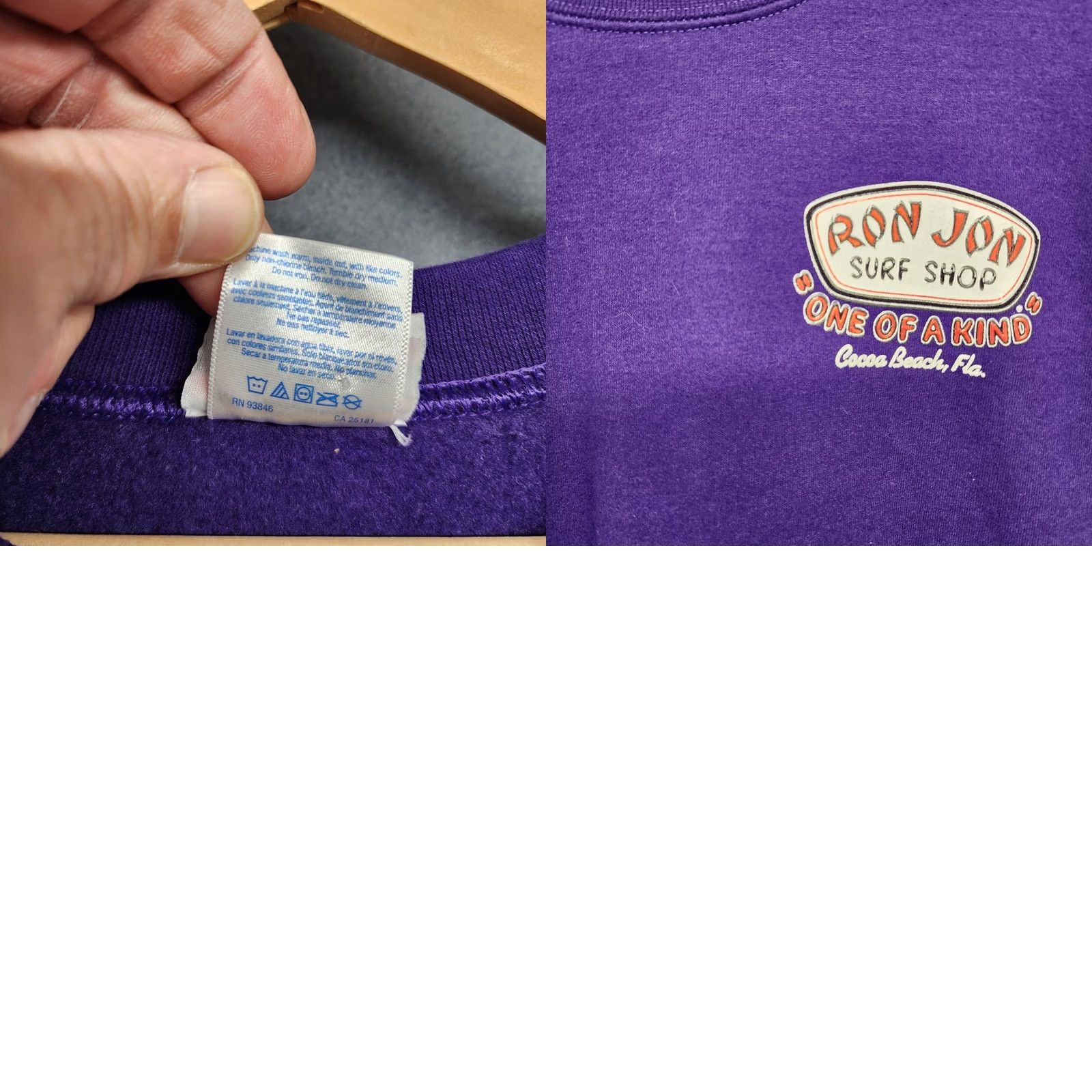 Ron Jon Surf Shop Ron Jon Surf Shop Cocoa Beach, FL Mens Sweatshirt Medium Purple Crewneck Size US M / EU 48-50 / 2 - 8 Thumbnail