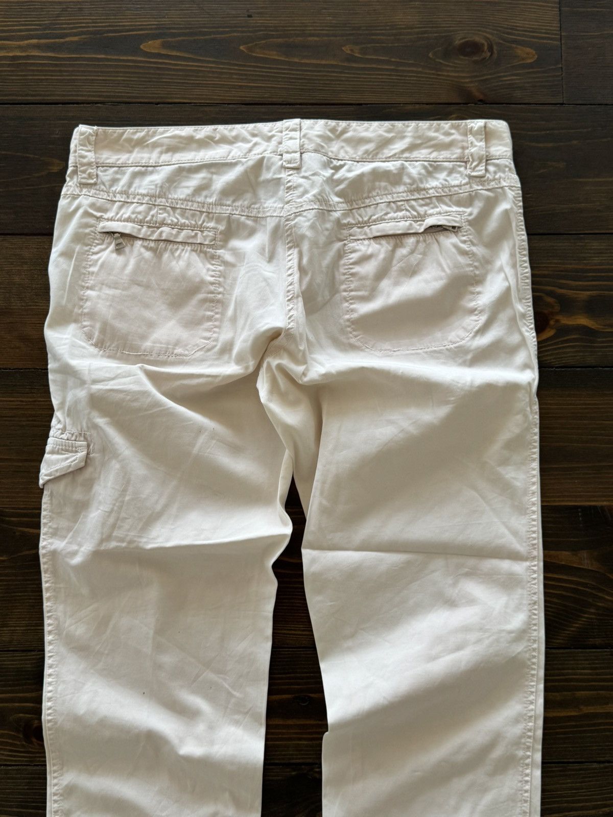 Prada Prada 00s Archive White/Pink Glamour Cargo Pants Size 34" / US 12 / IT 48 - 9 Thumbnail