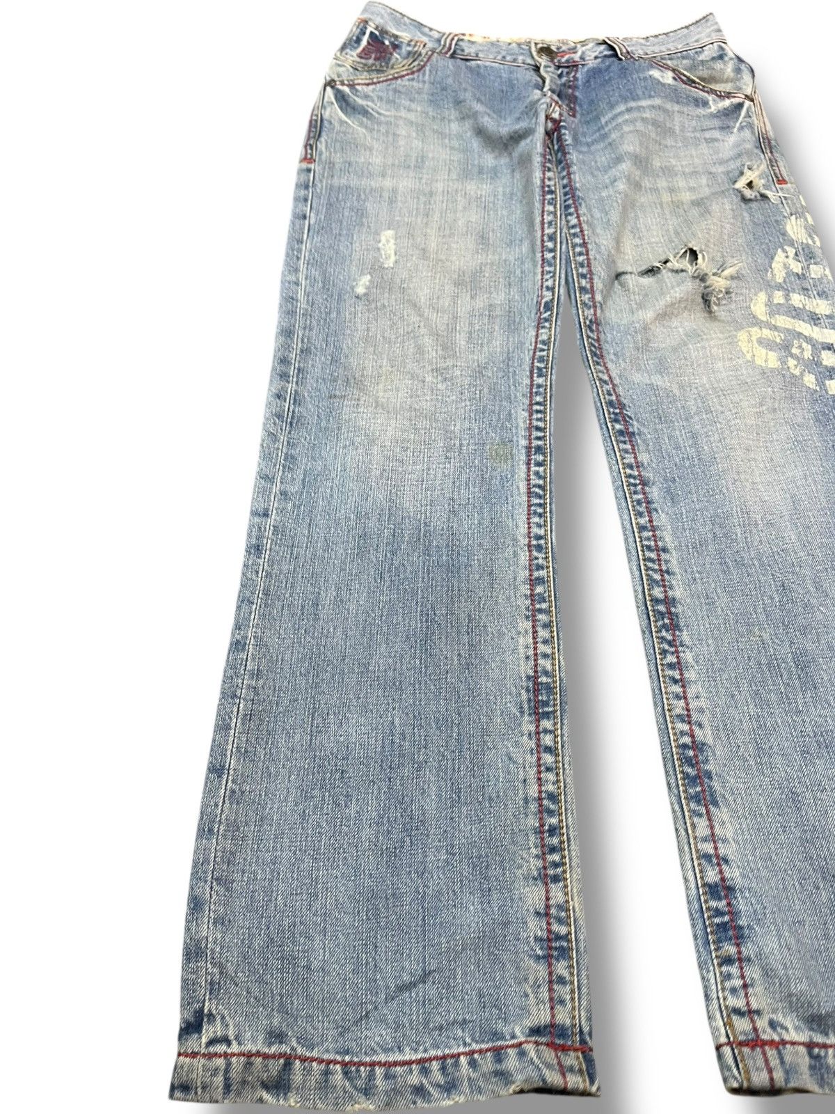 Japanese Brand × Le Grande Bleu (L.G.B.) Vintage Gotcha Surfwear Distressed Denim Size US 32 / EU 48 - 3 Thumbnail