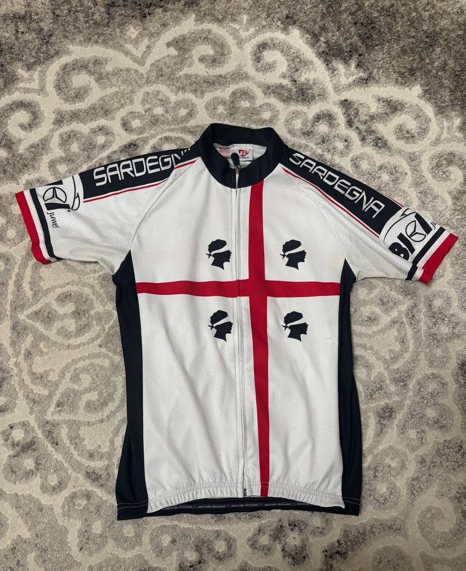 Vintage Rare Marcello Bergamo Italy Sardegna Team Cycling Shirt Size US M / EU 48-50 / 2 - 3 Thumbnail