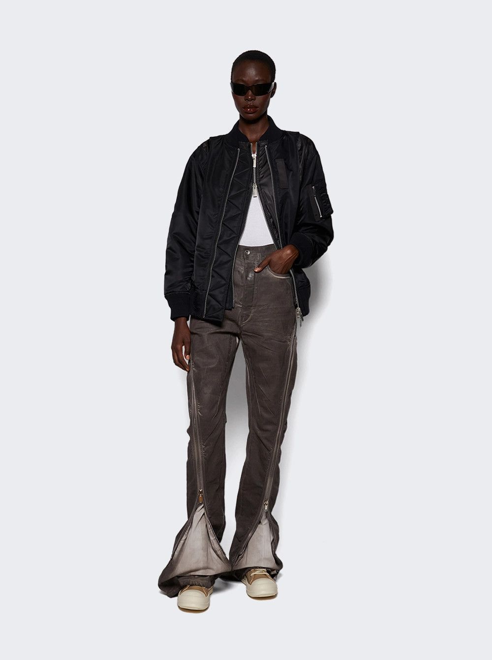 Rick Owens o1mle0426 Bolan Banana Denim Pants in Gray Size 29" - 5 Thumbnail