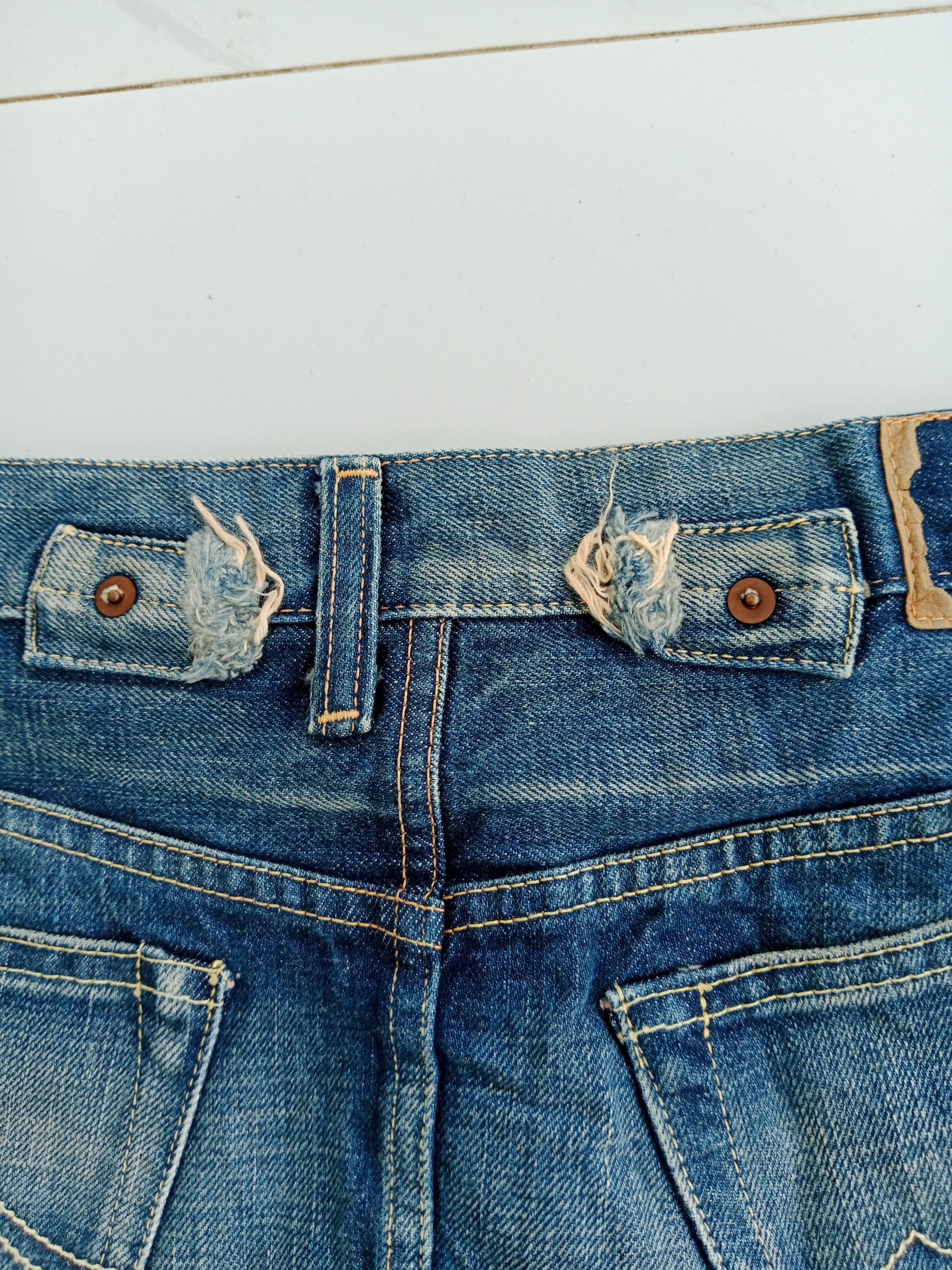 Japanese Brand Vintage Caqu Denim Skirts Selvedge Japanese Brand Size 29" - 6 Thumbnail
