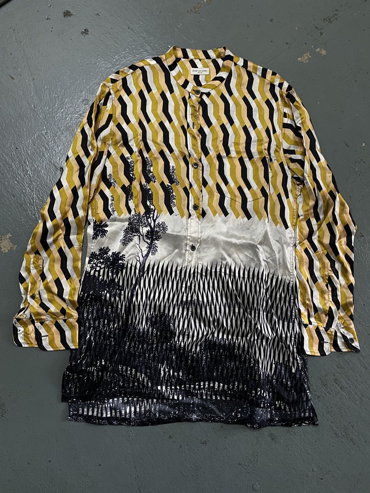 Designer AW20 DRIESVANNOTEN “Marielena Andre” Pattern Button Up Shirt Size US M / EU 48-50 / 2 - 1 Thumbnail