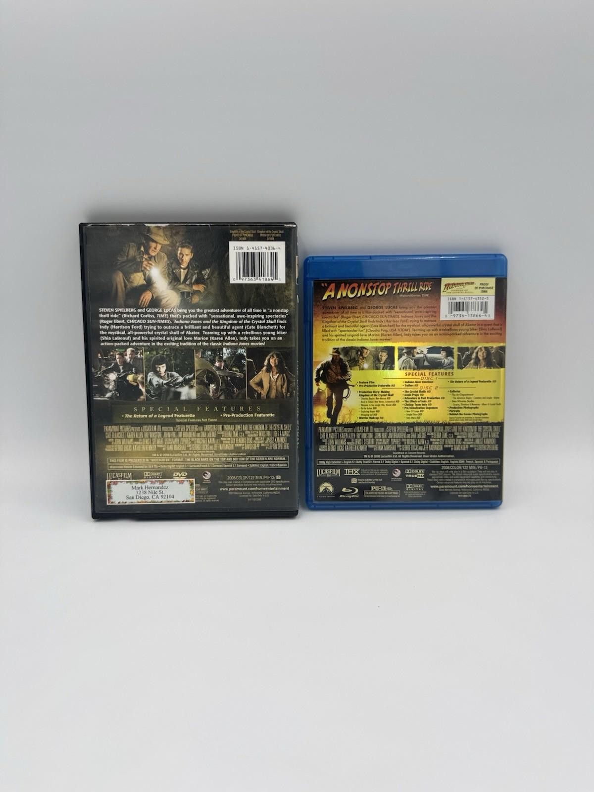Designer Indiana Jones and the Kingdom of the Crystal Skull Blu-ray Size ONE SIZE - 2 Thumbnail